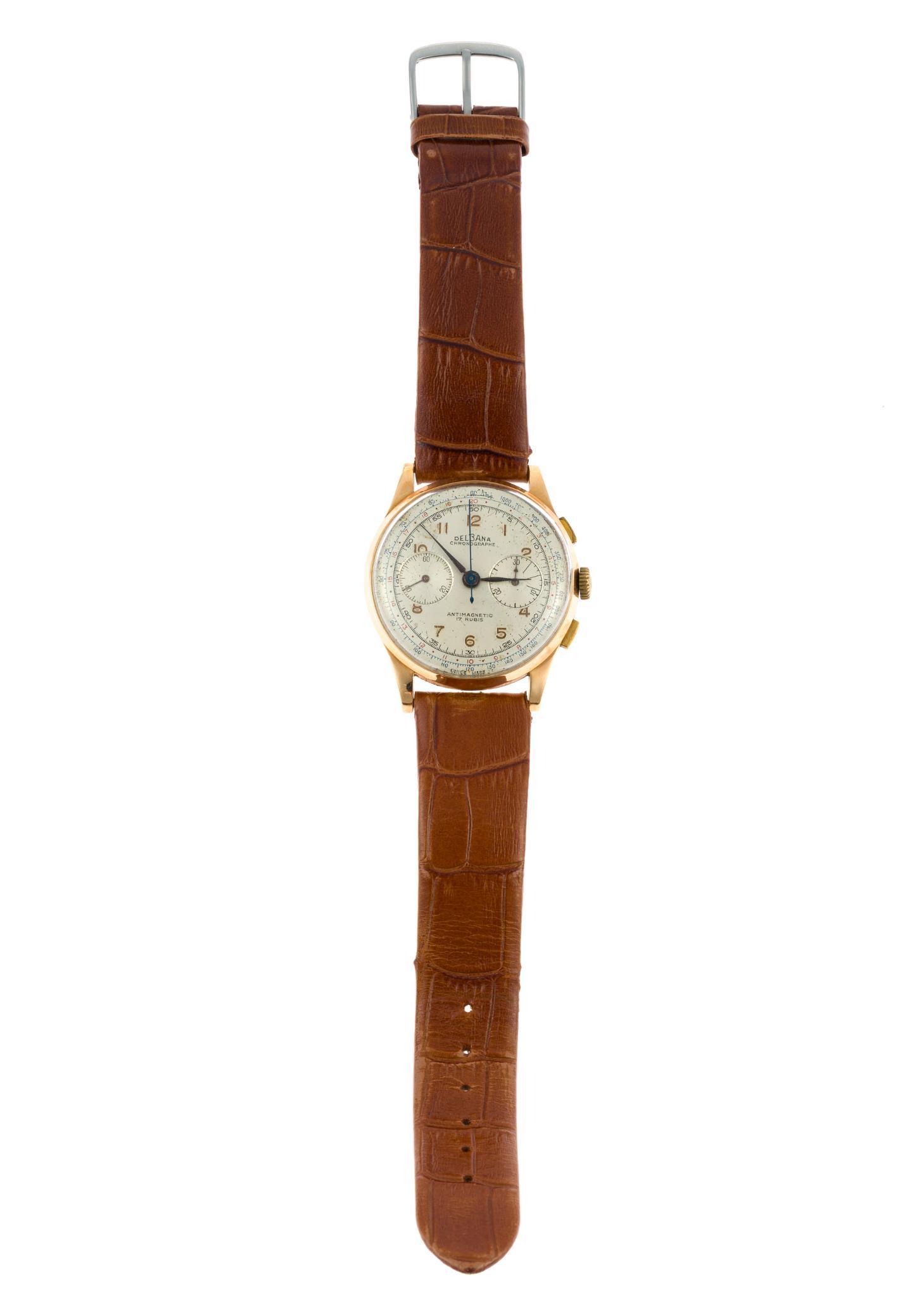Delbana 18K Rose Gold Chronograph