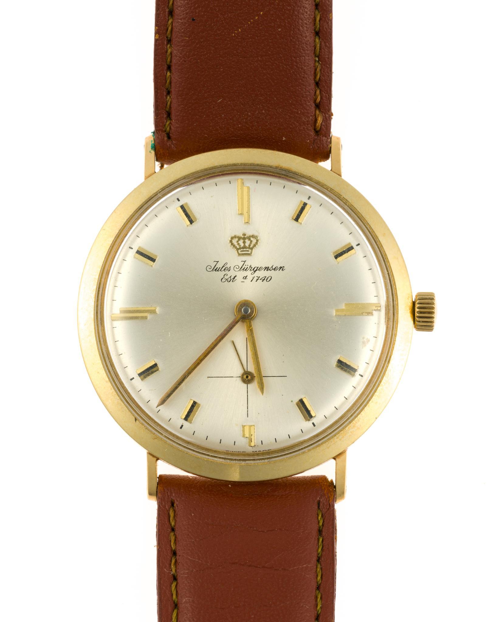 14K Gold Jules Jurgensen Wrist Watch