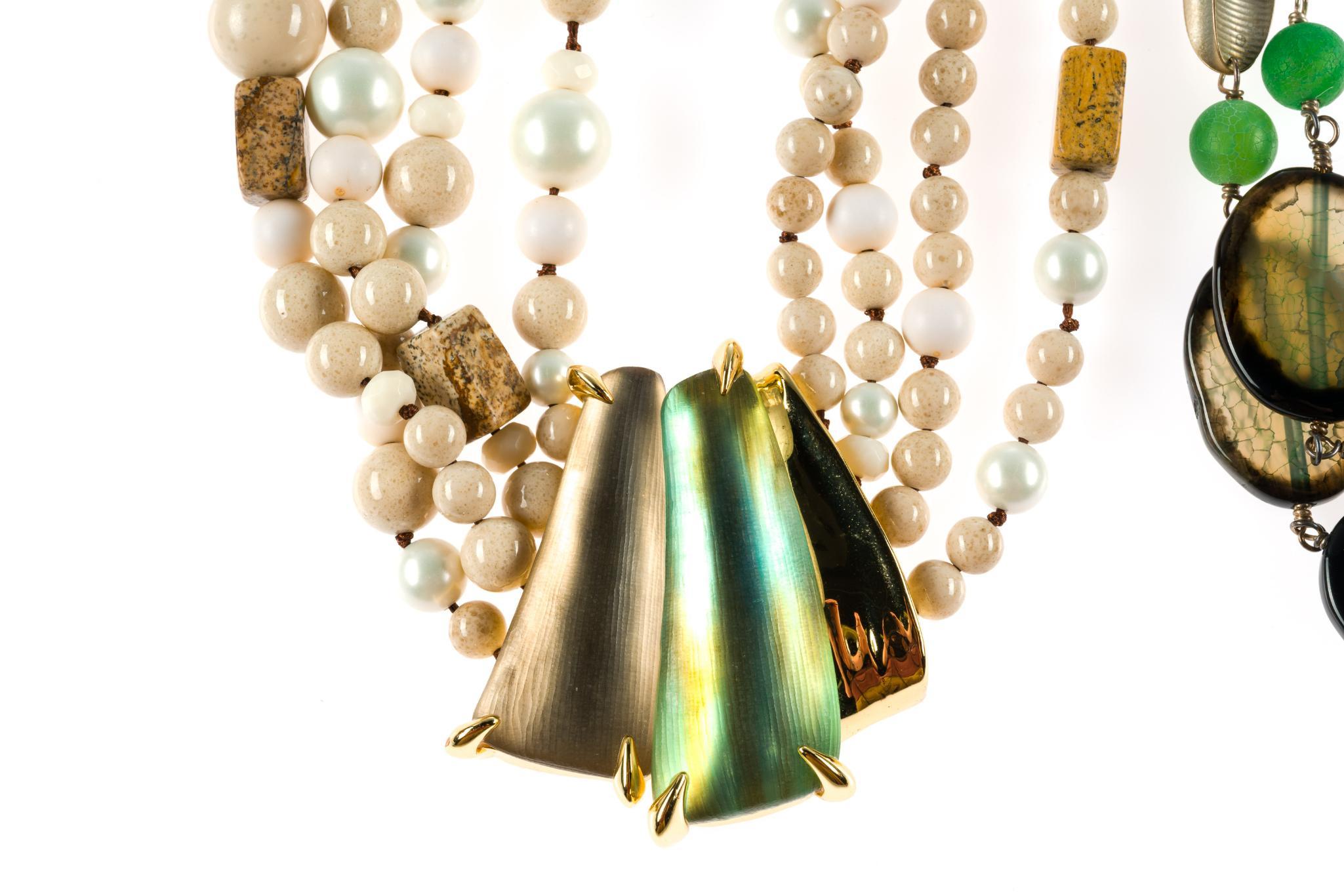 3 Gemstone Necklaces Incl. Alexis Bittar