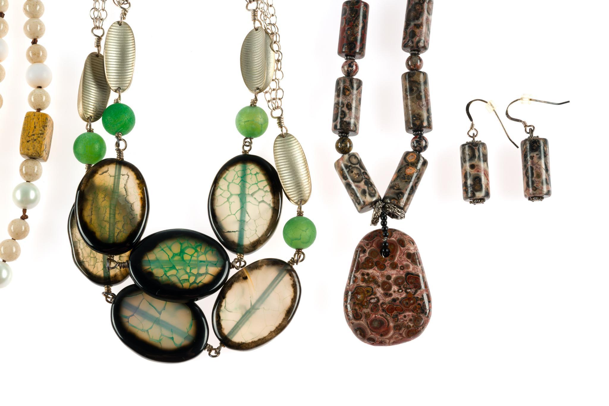 3 Gemstone Necklaces Incl. Alexis Bittar