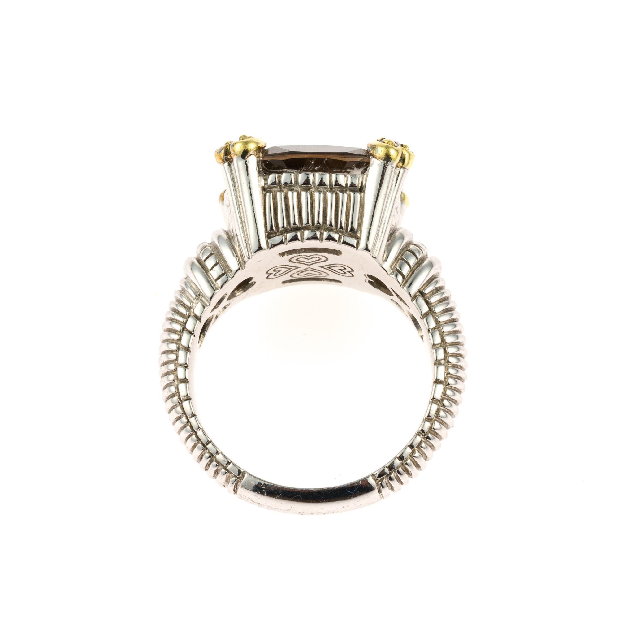 Judith Ripka 18K and Sterling Silver Ring and Pendant