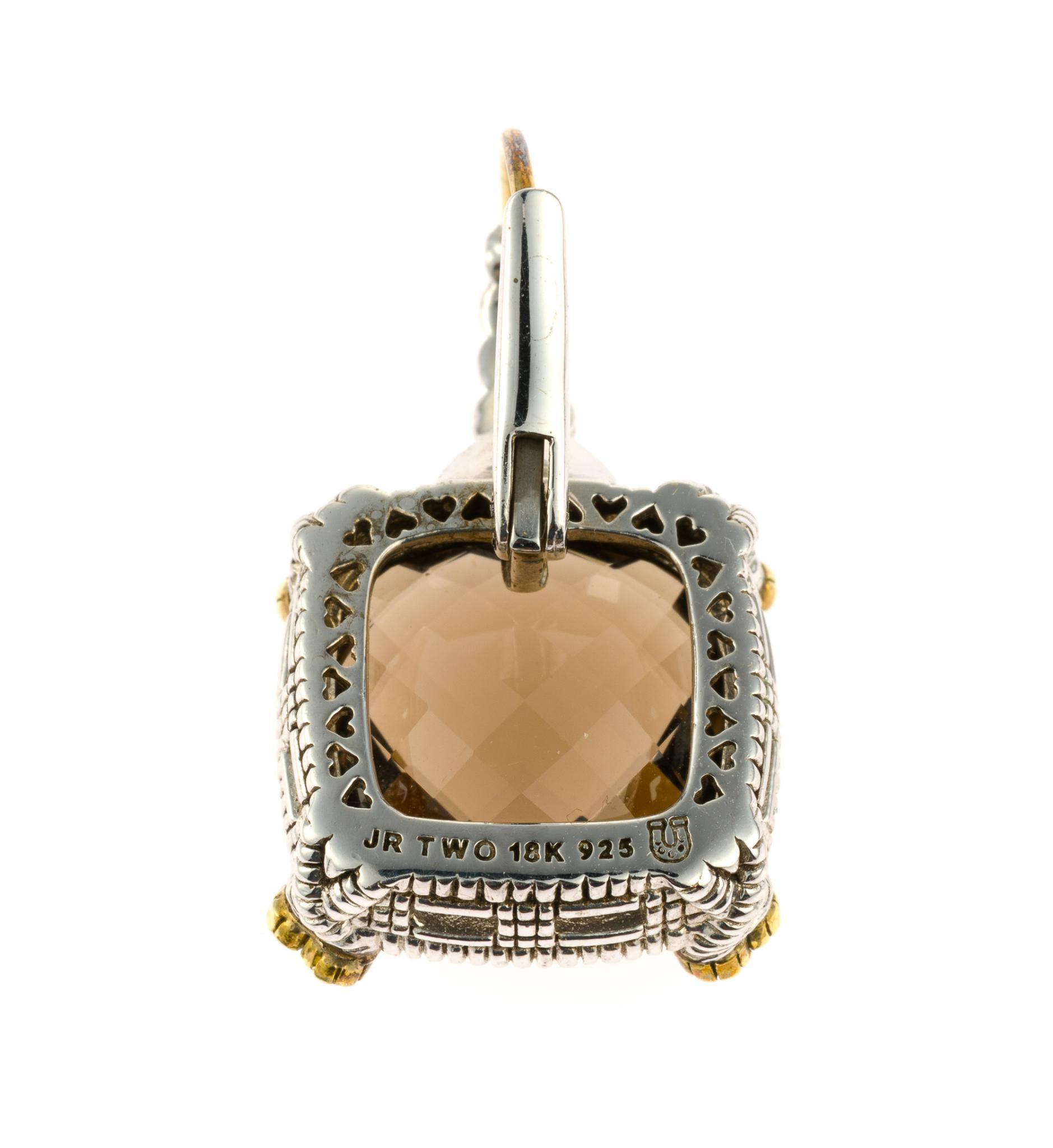 Judith Ripka 18K and Sterling Silver Ring and Pendant