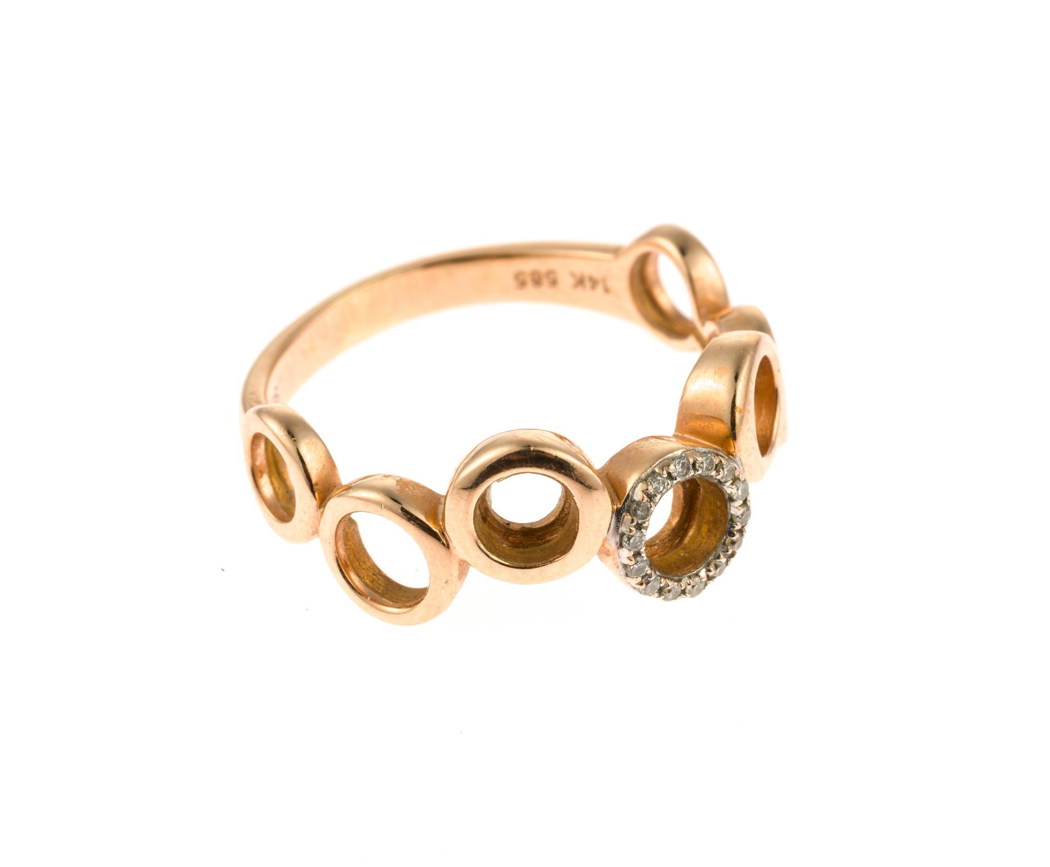 14K Gold Open-Circle Modern Ring