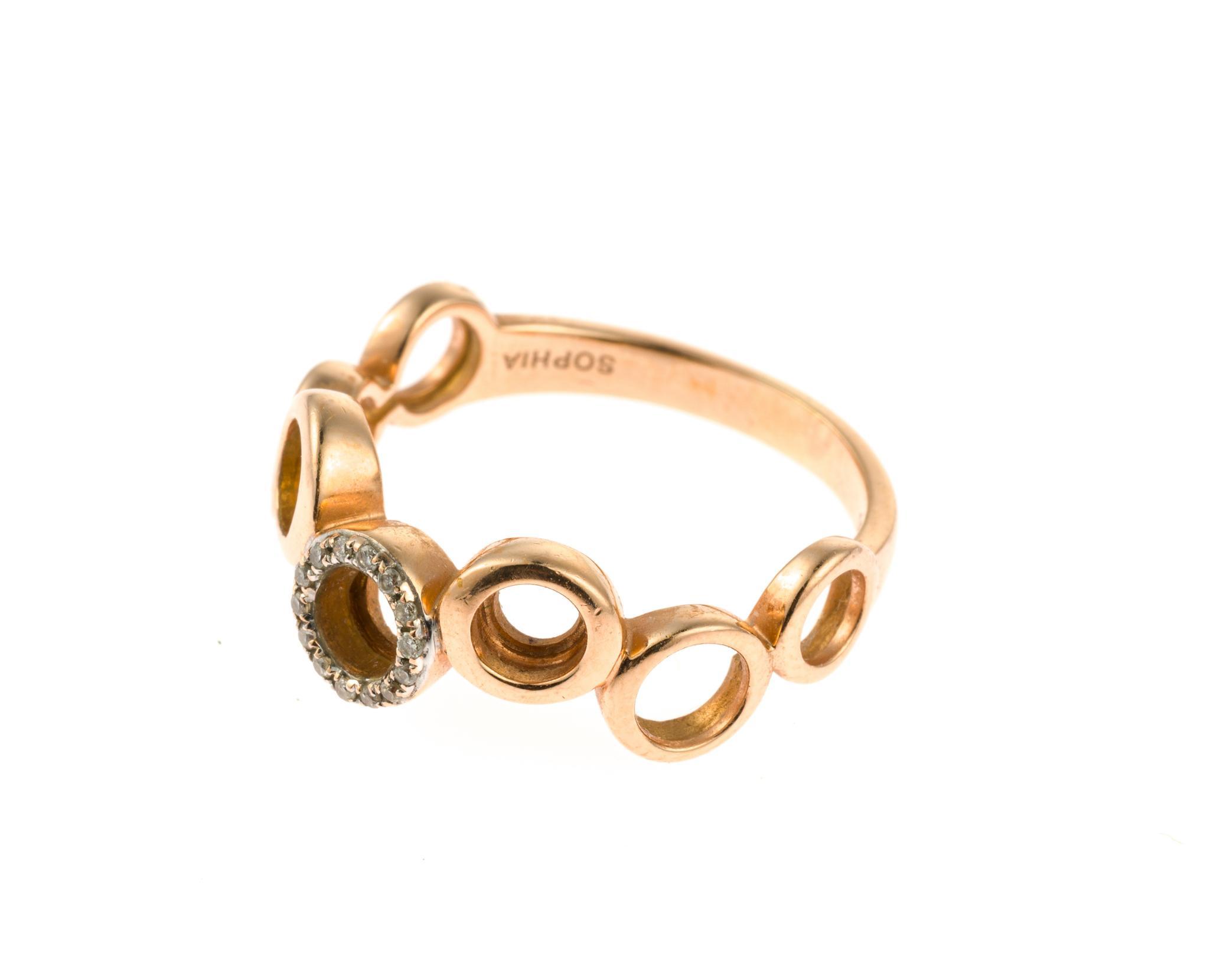 14K Gold Open-Circle Modern Ring