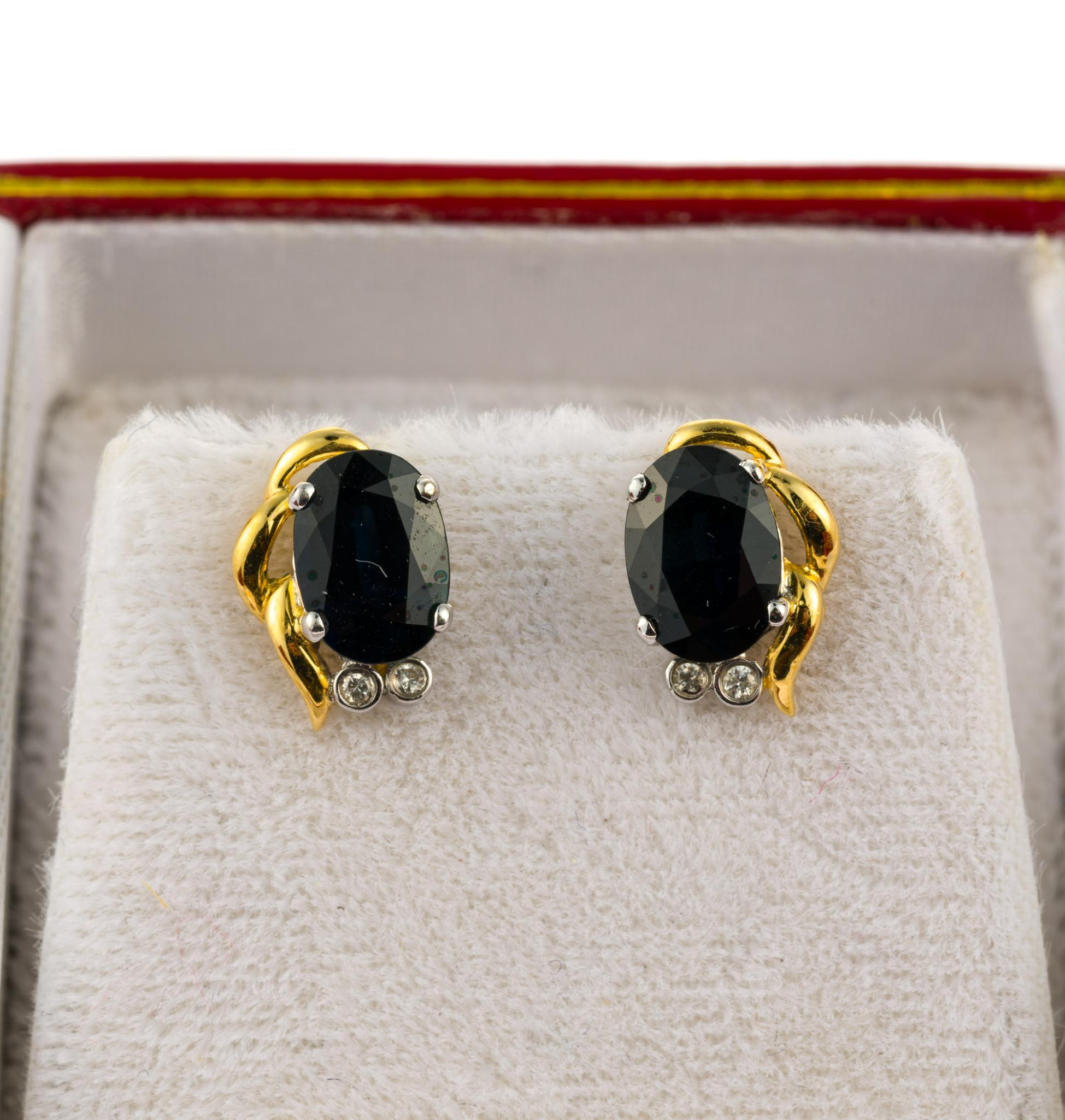18K and 14K Gold and Gemstone Earrings