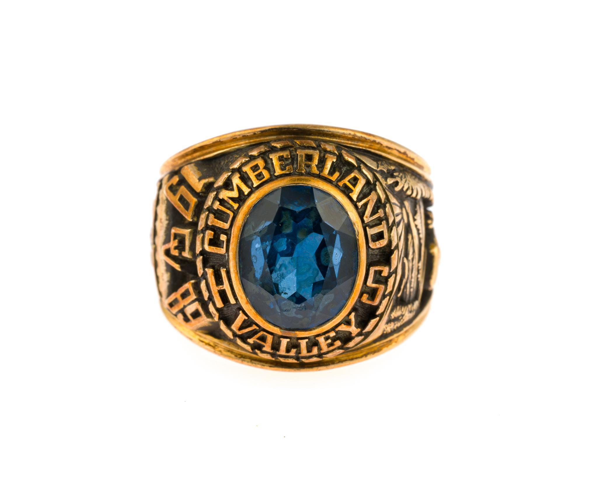 10K Gold Class Ring and Sterling Silver Pin