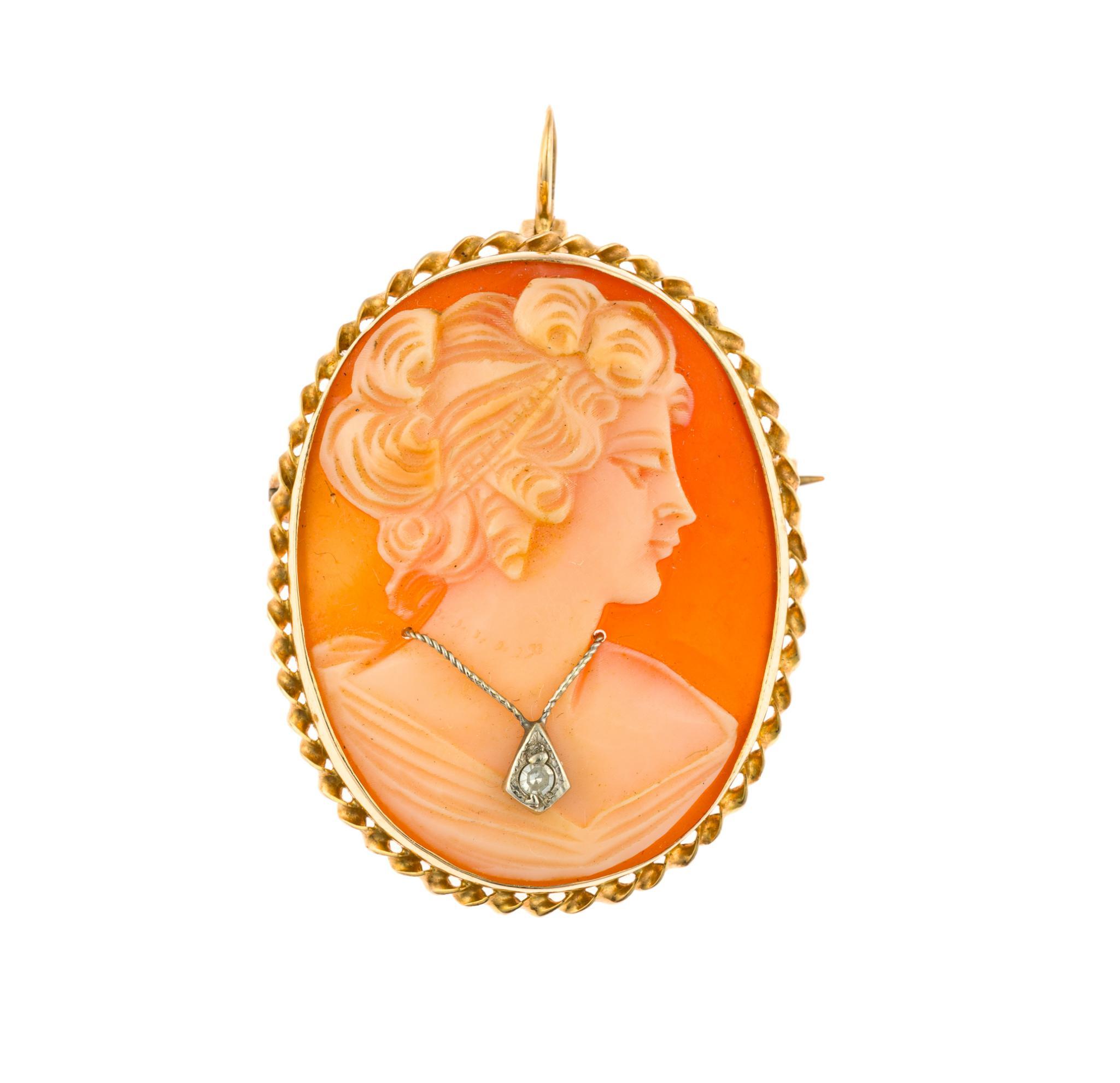 14K Gold Cameo Ring and Pendant