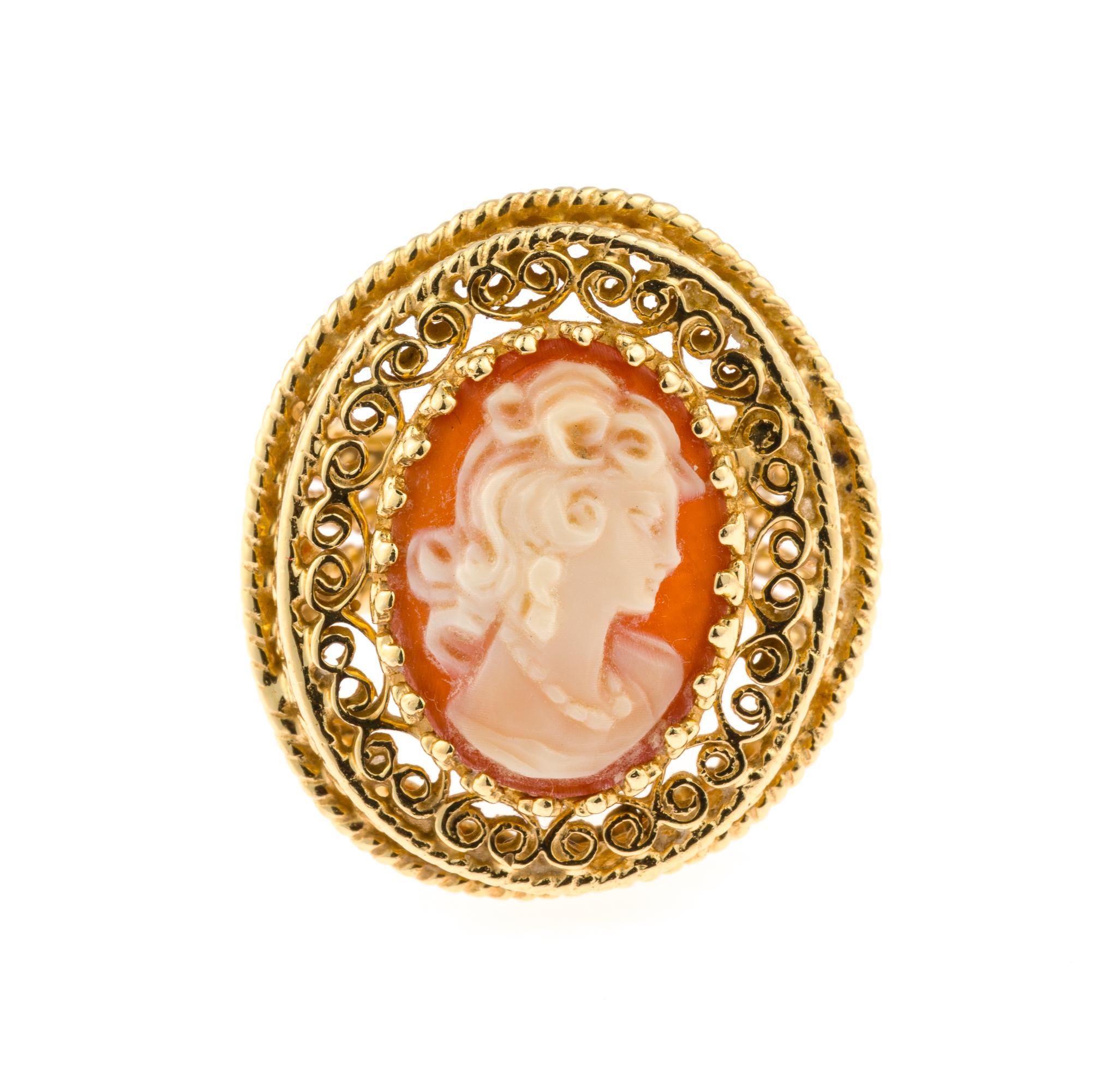 14K Gold Cameo Ring and Pendant
