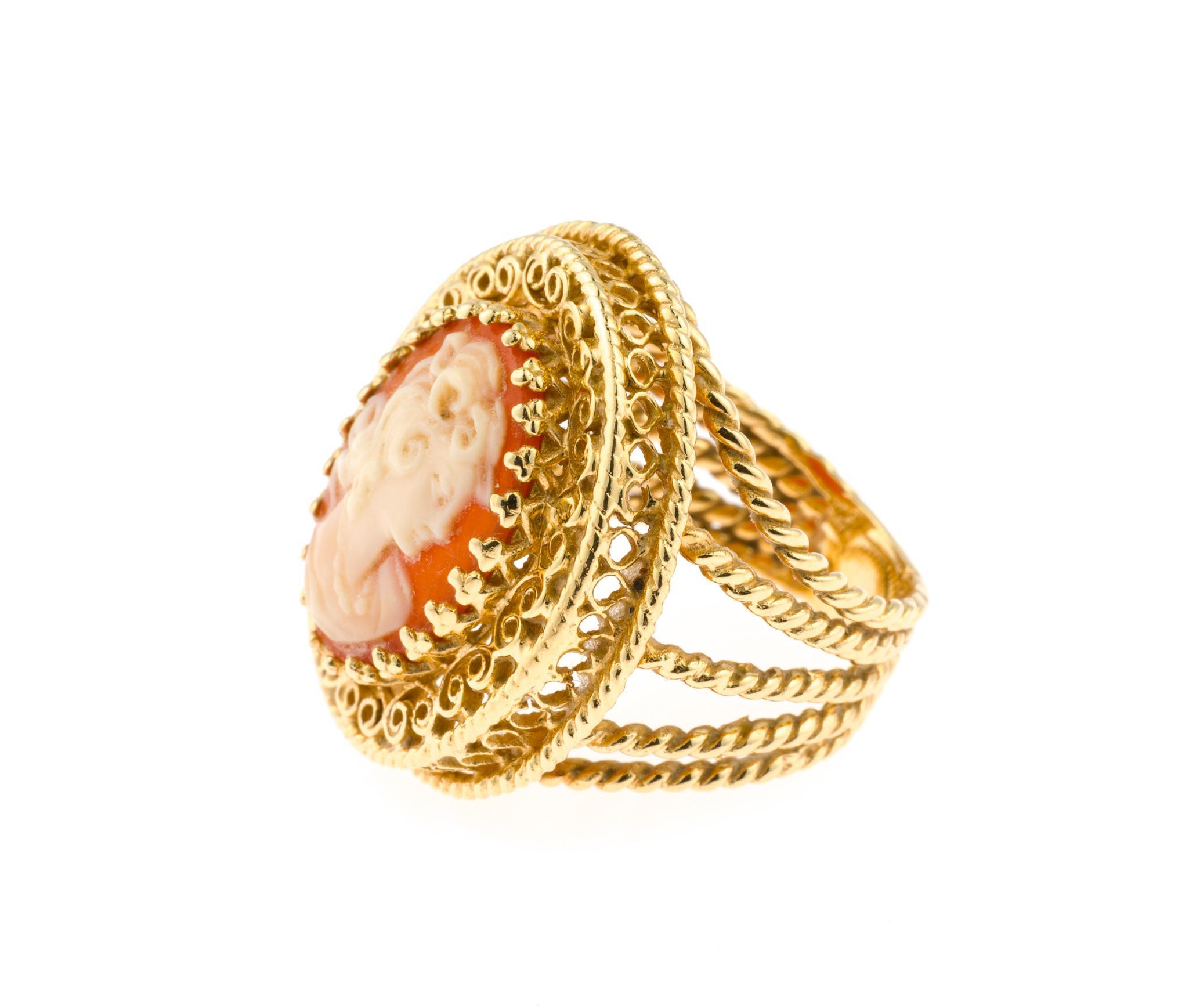 14K Gold Cameo Ring and Pendant