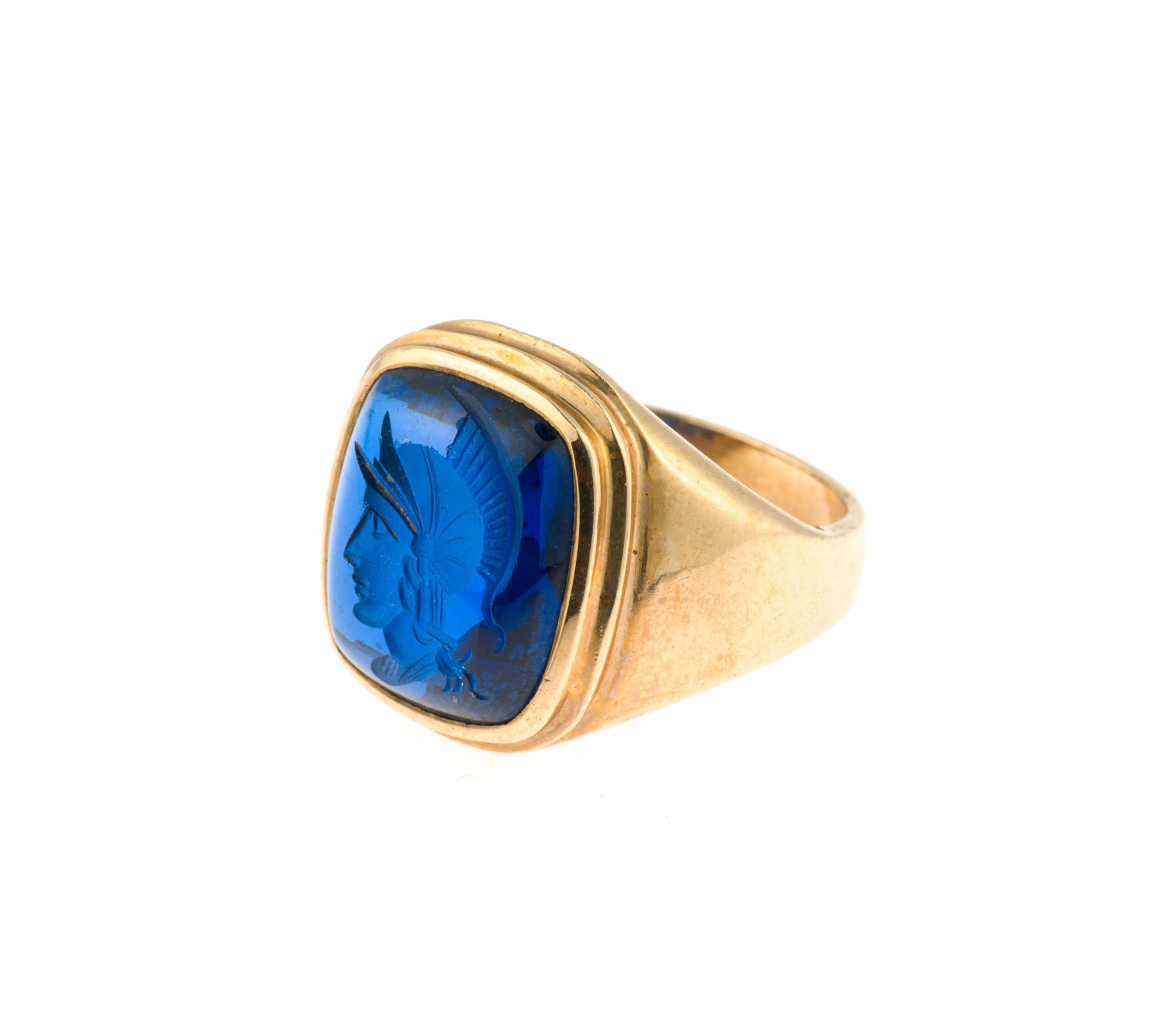 10K Gold Intaglio Ring