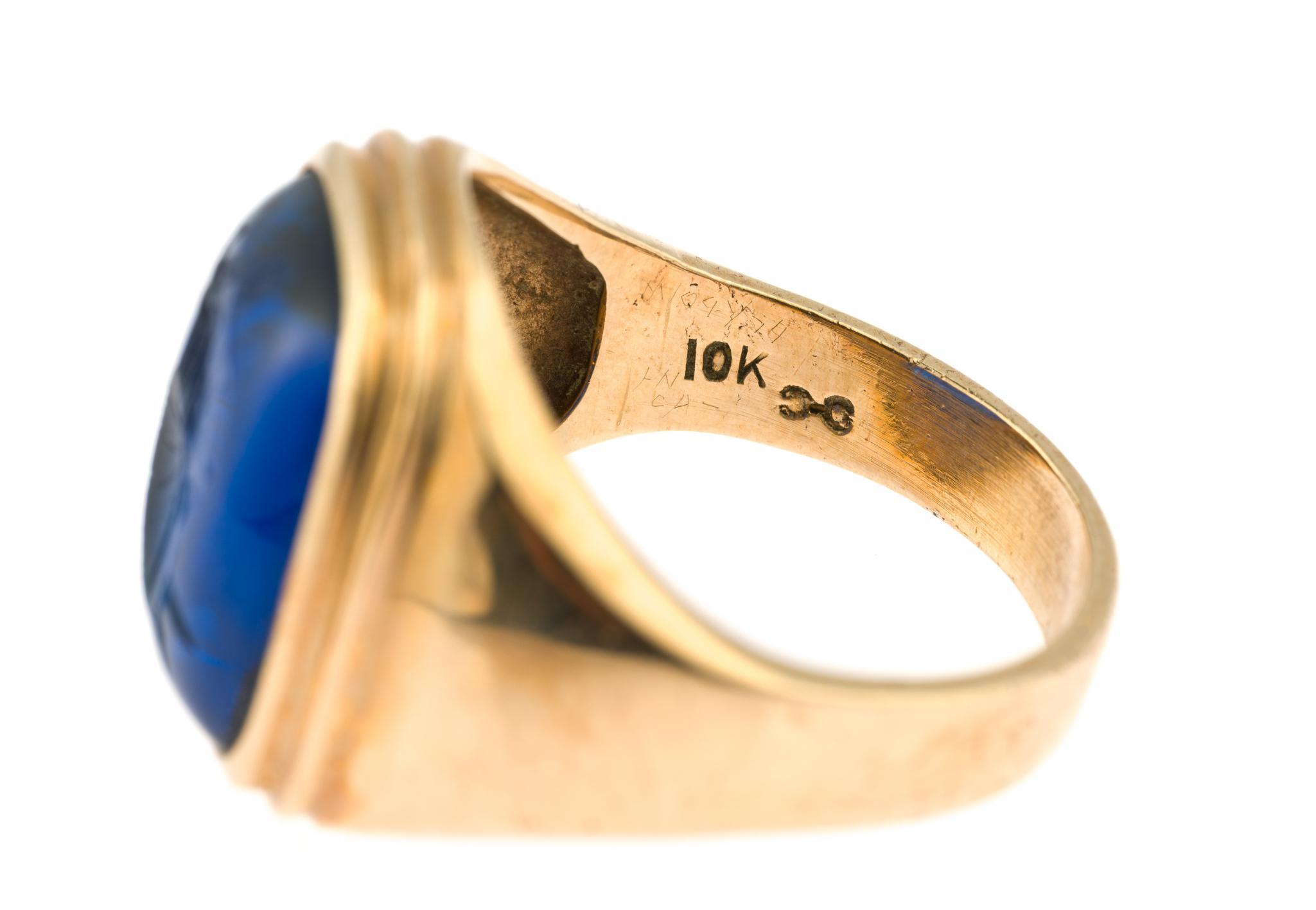 10K Gold Intaglio Ring