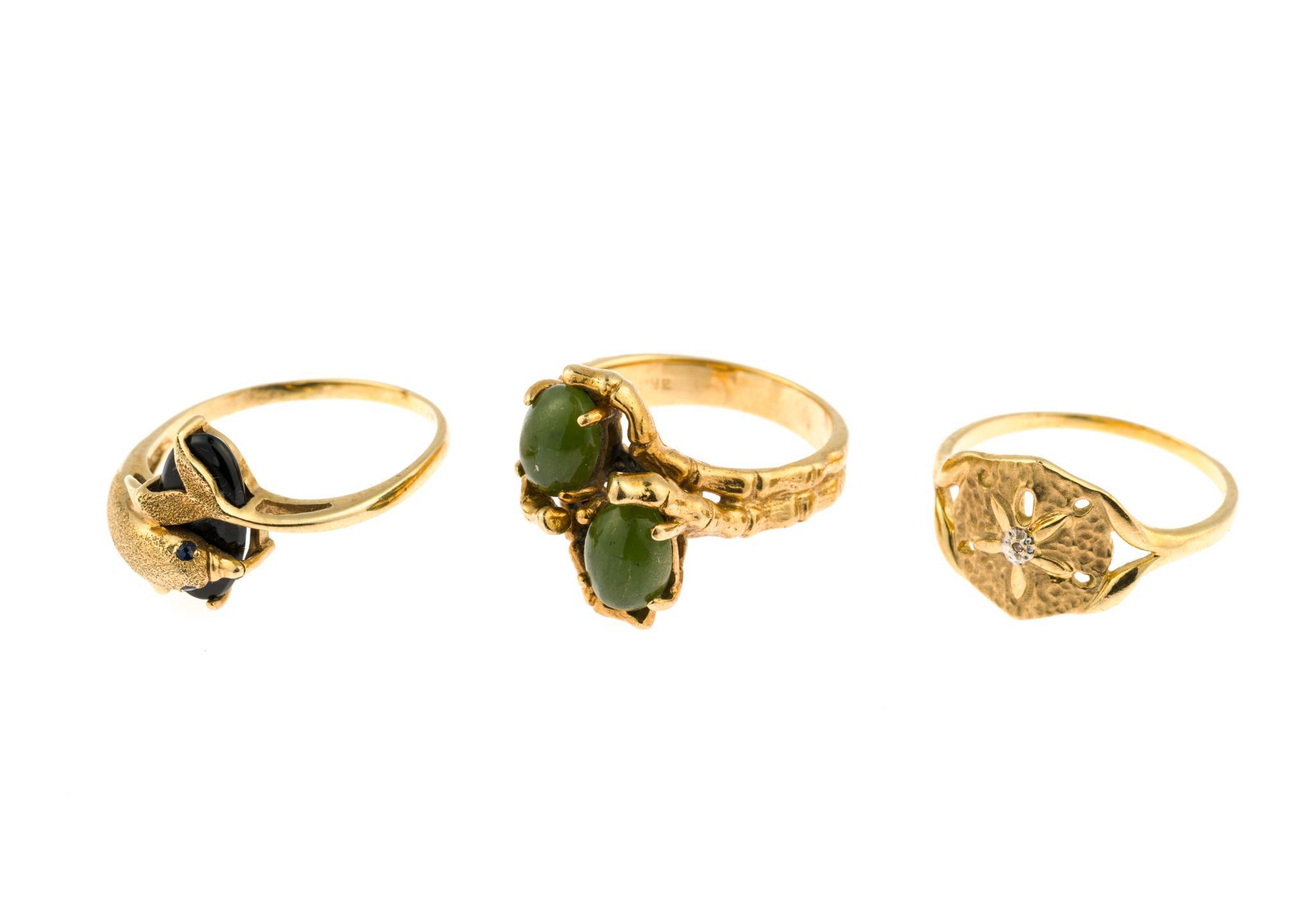 Three 10K Gold Rings