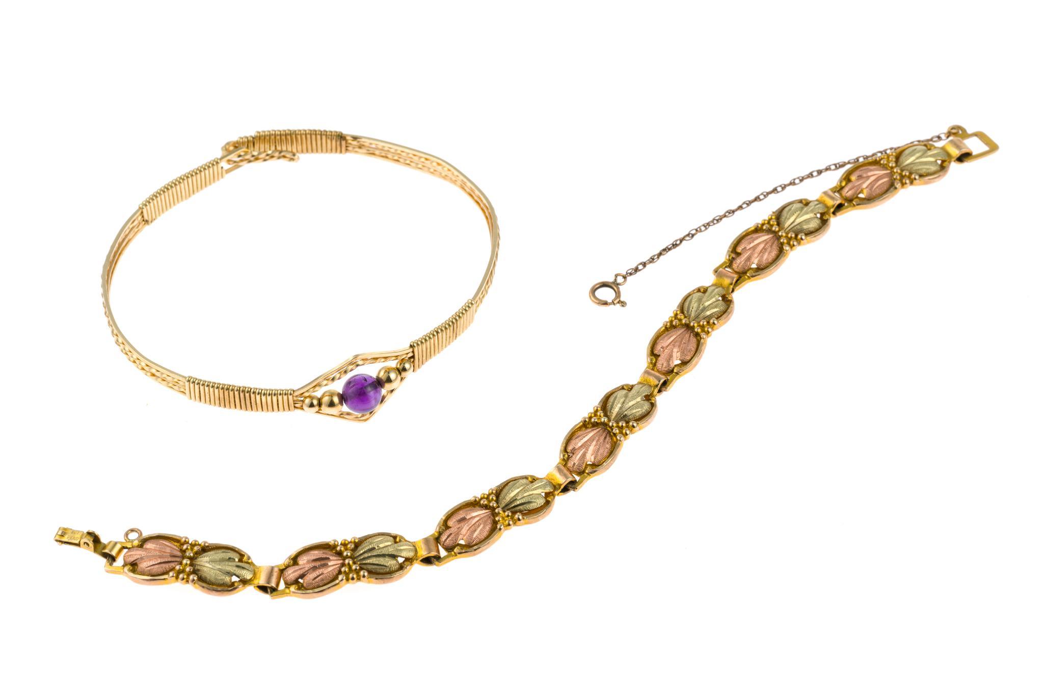 Two 10K Gold Bracelets