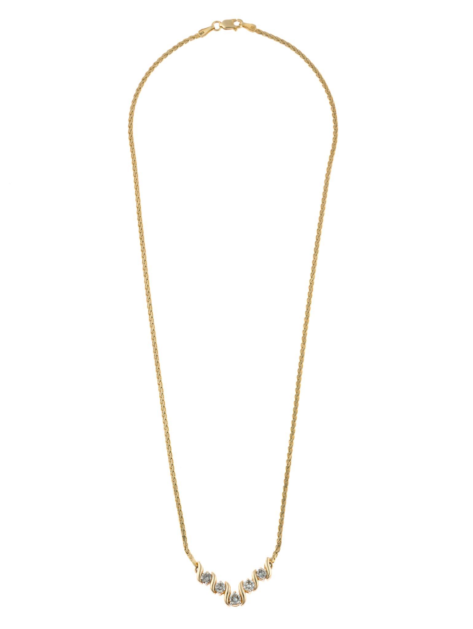 14K Gold and Diamond Necklace