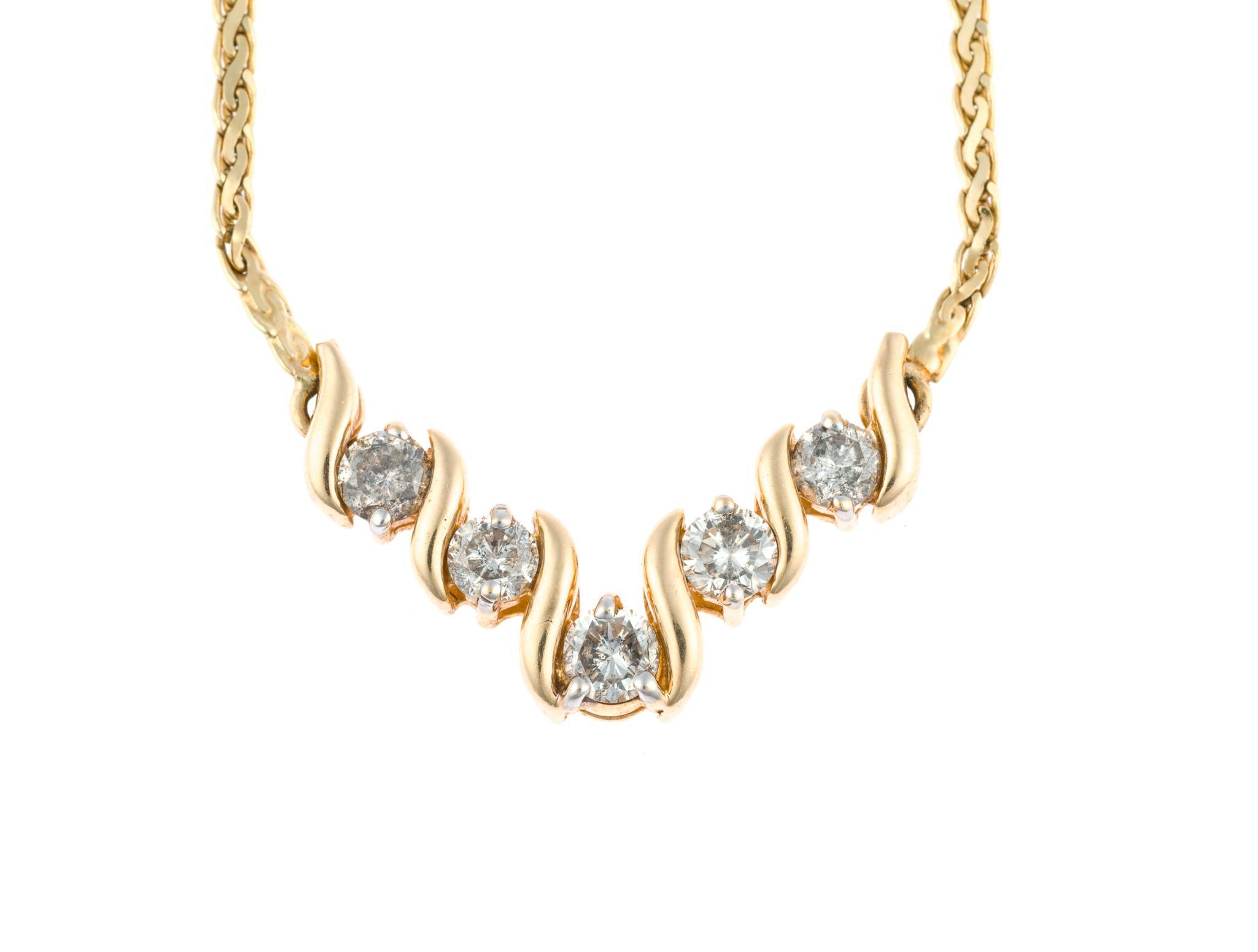 14K Gold and Diamond Necklace