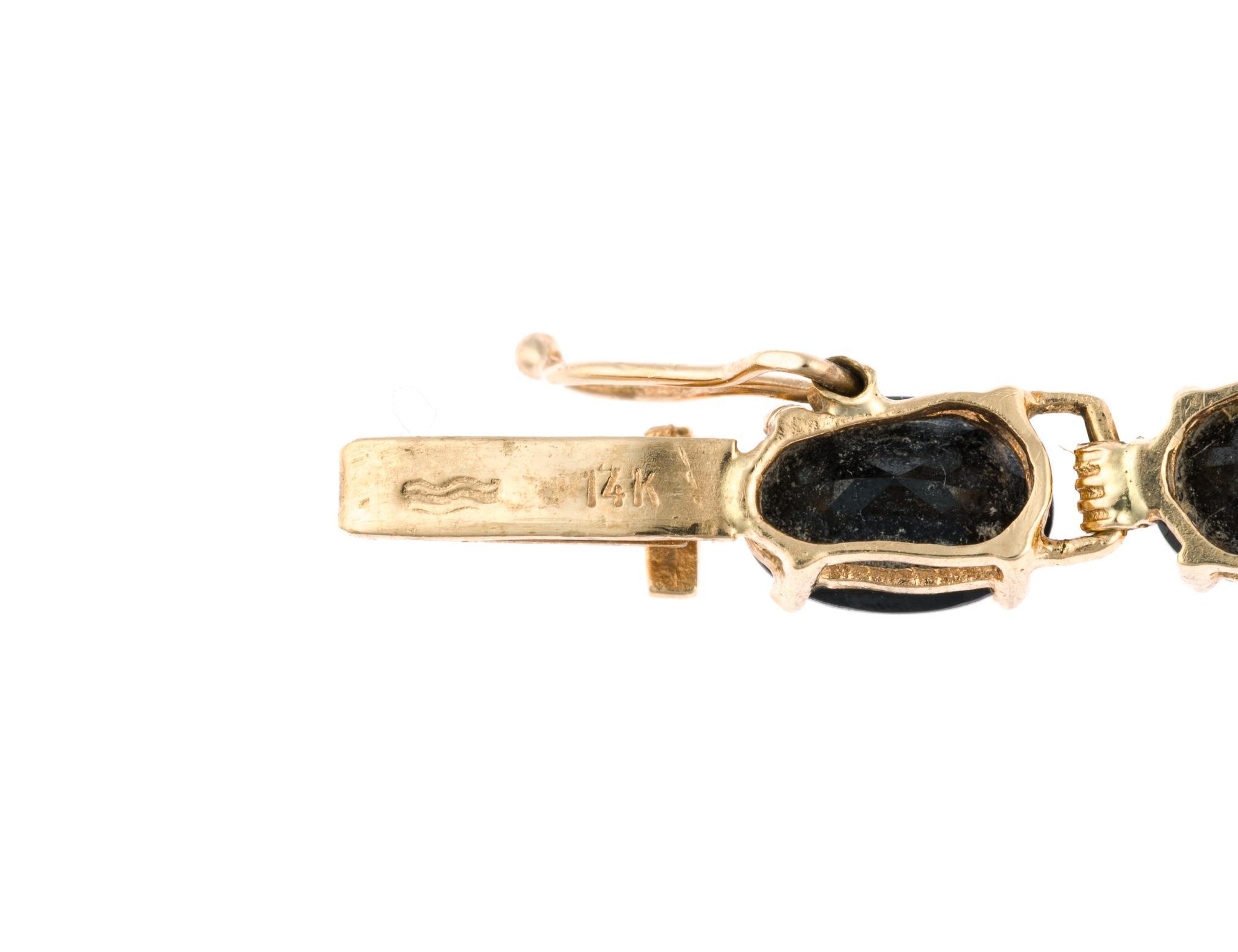 14K Gold and Onyx Bracelet and Necklace