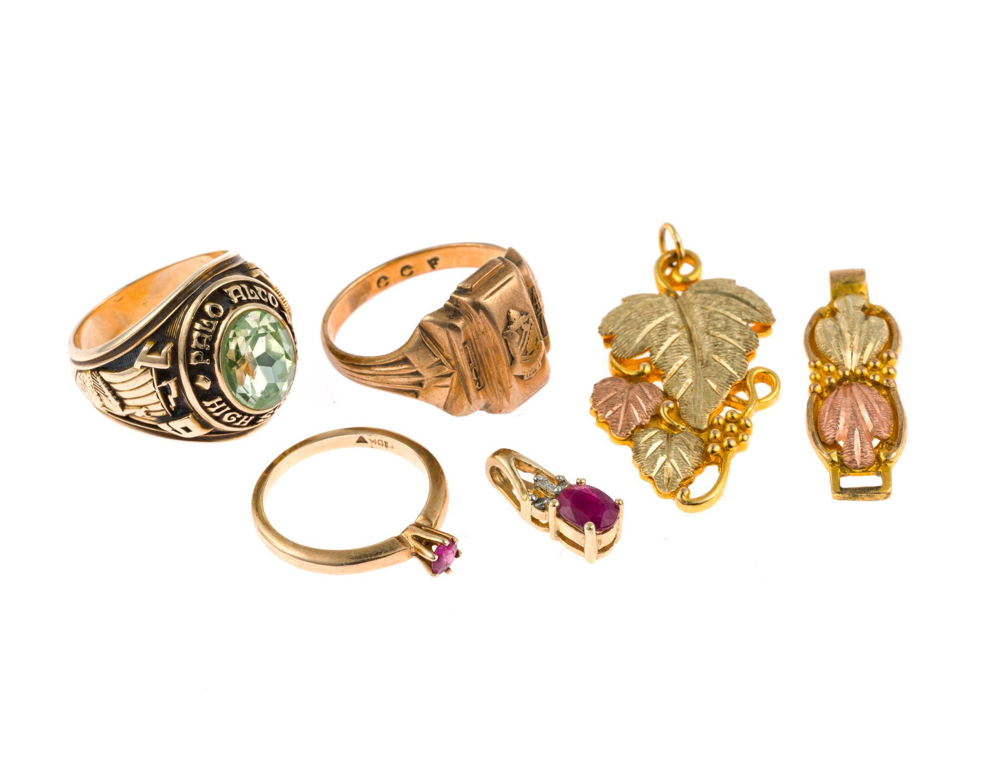 10K Gold Jewelry Incl. Class Rings