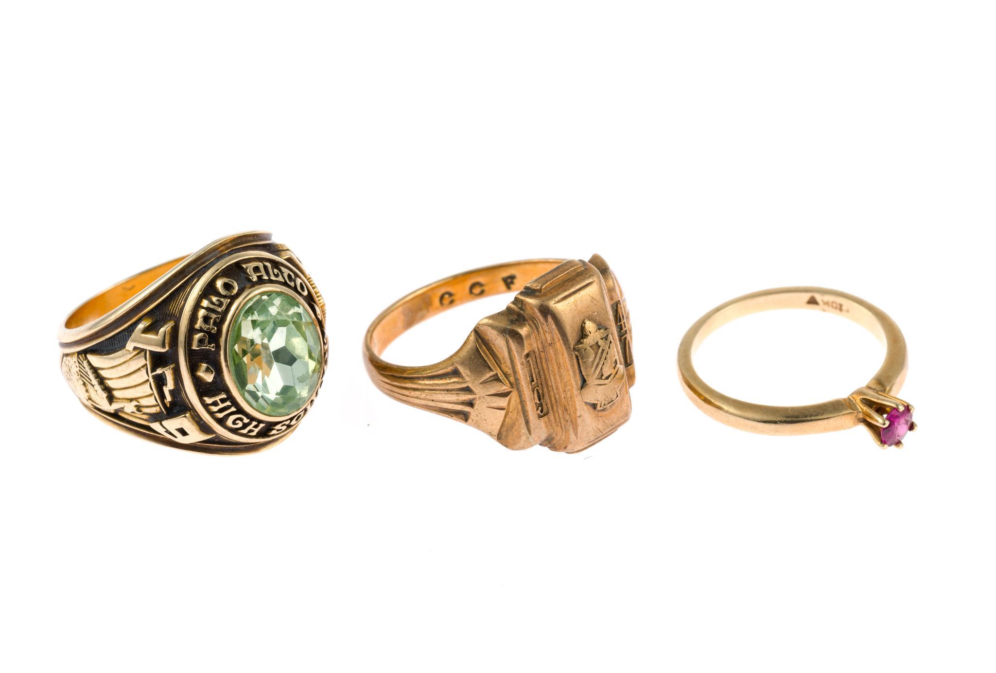 10K Gold Jewelry Incl. Class Rings