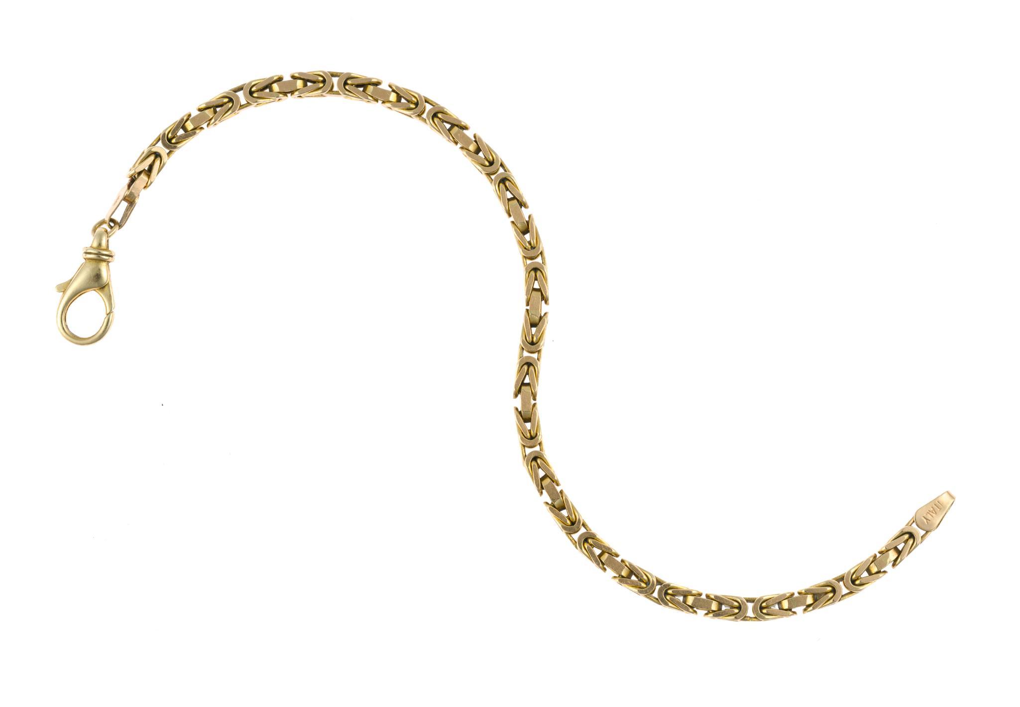 Italian 14K Gold Chain Bracelet
