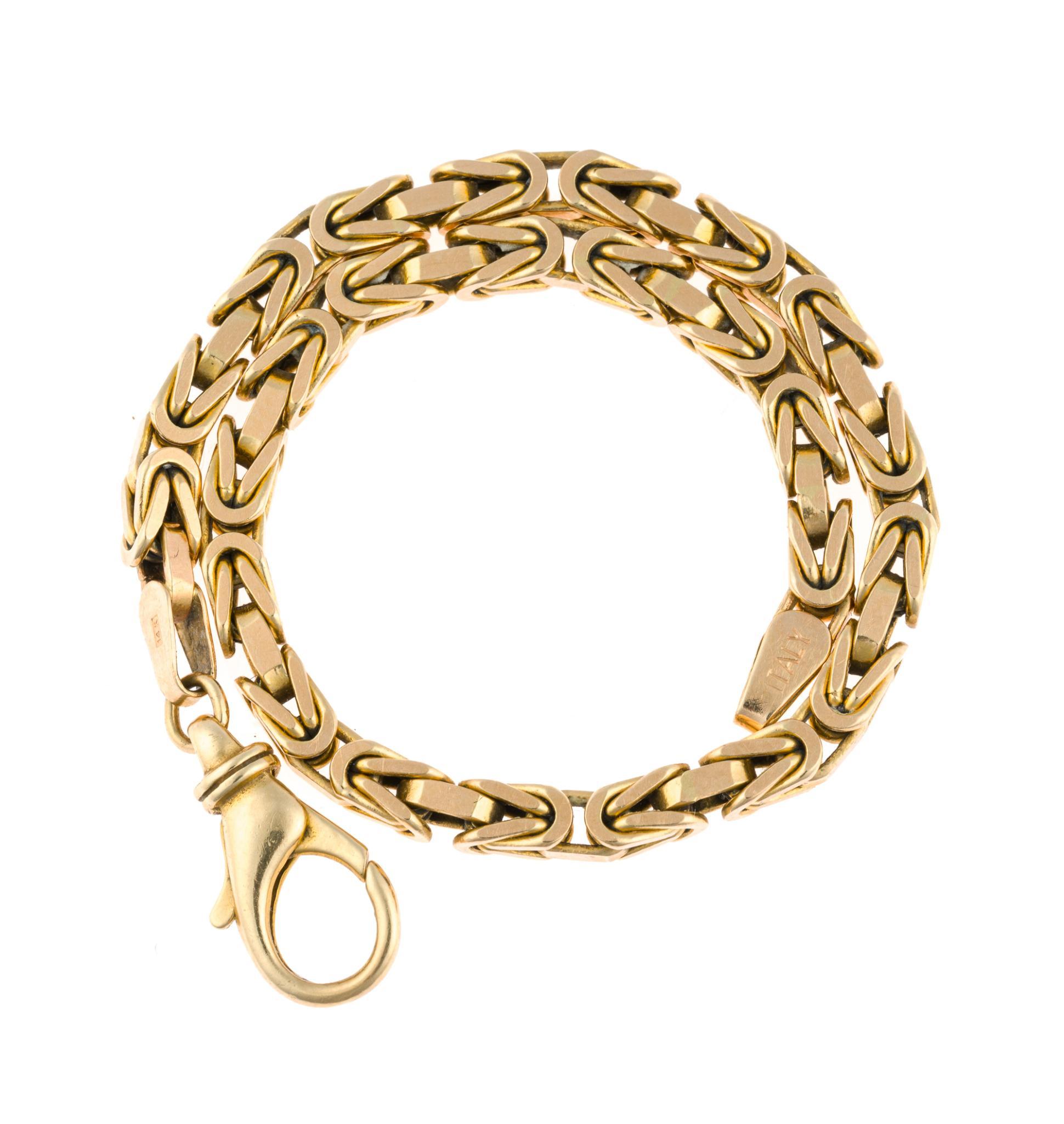 Italian 14K Gold Chain Bracelet