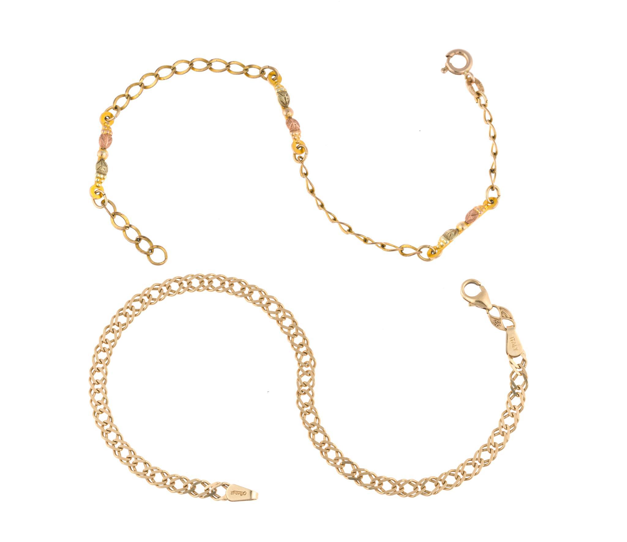 Two 14K Gold Bracelets