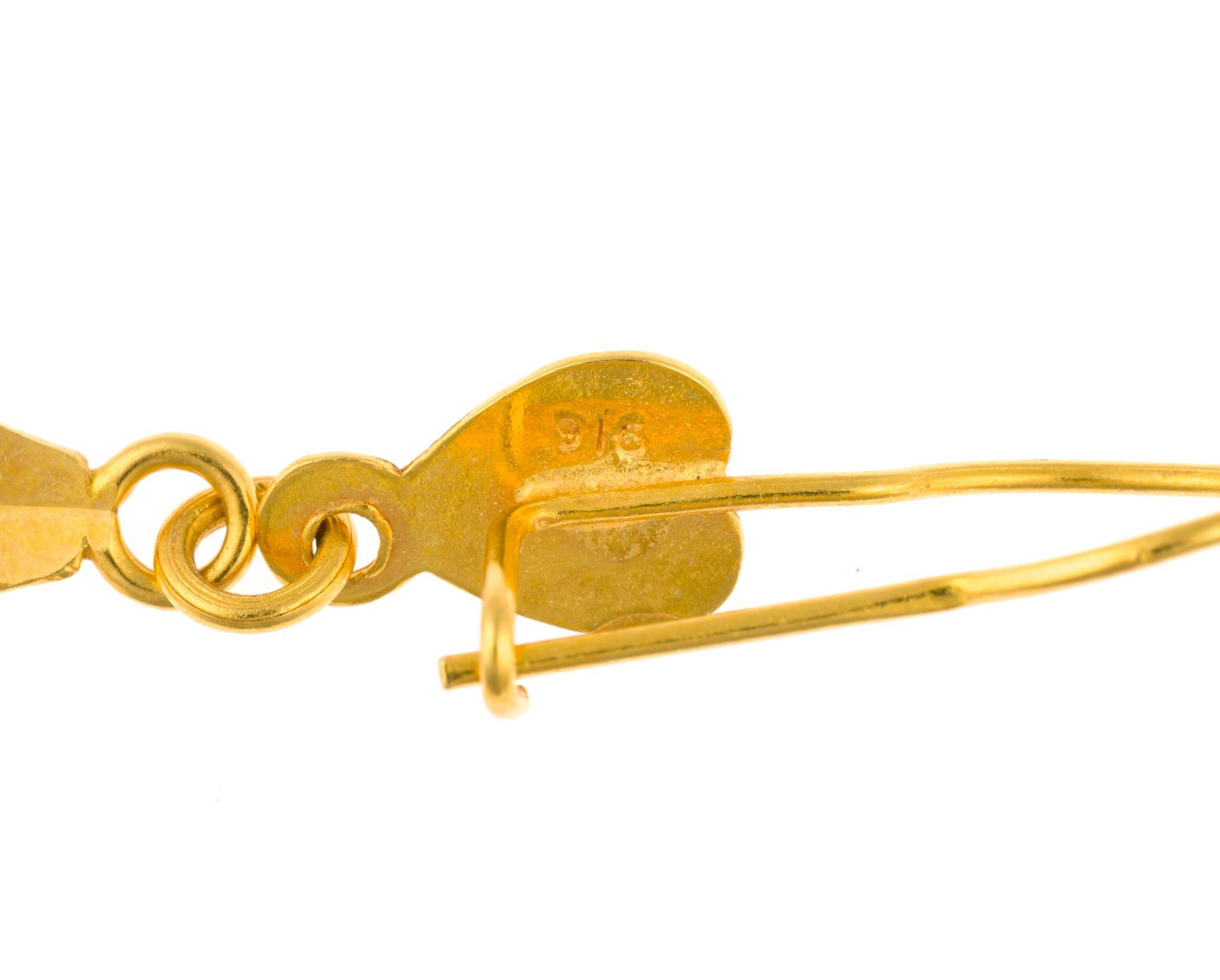 Portuguese 22K Gold Filigree Earrings