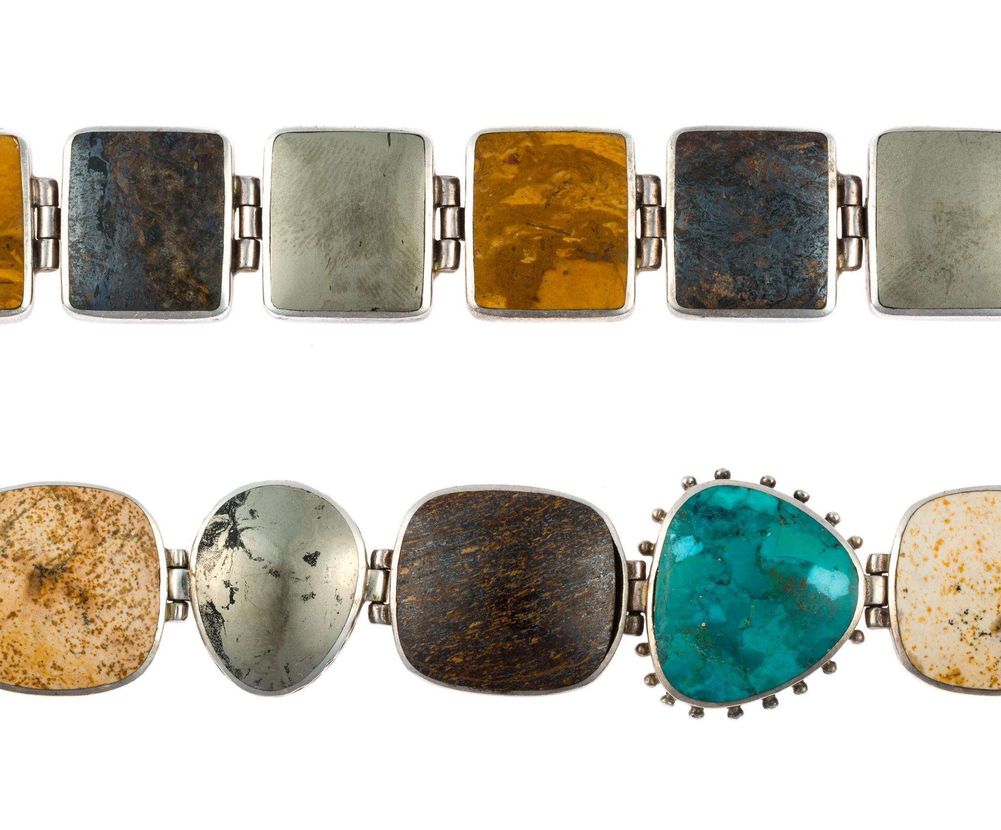 2 Sterling Silver and Gemstone Bracelets