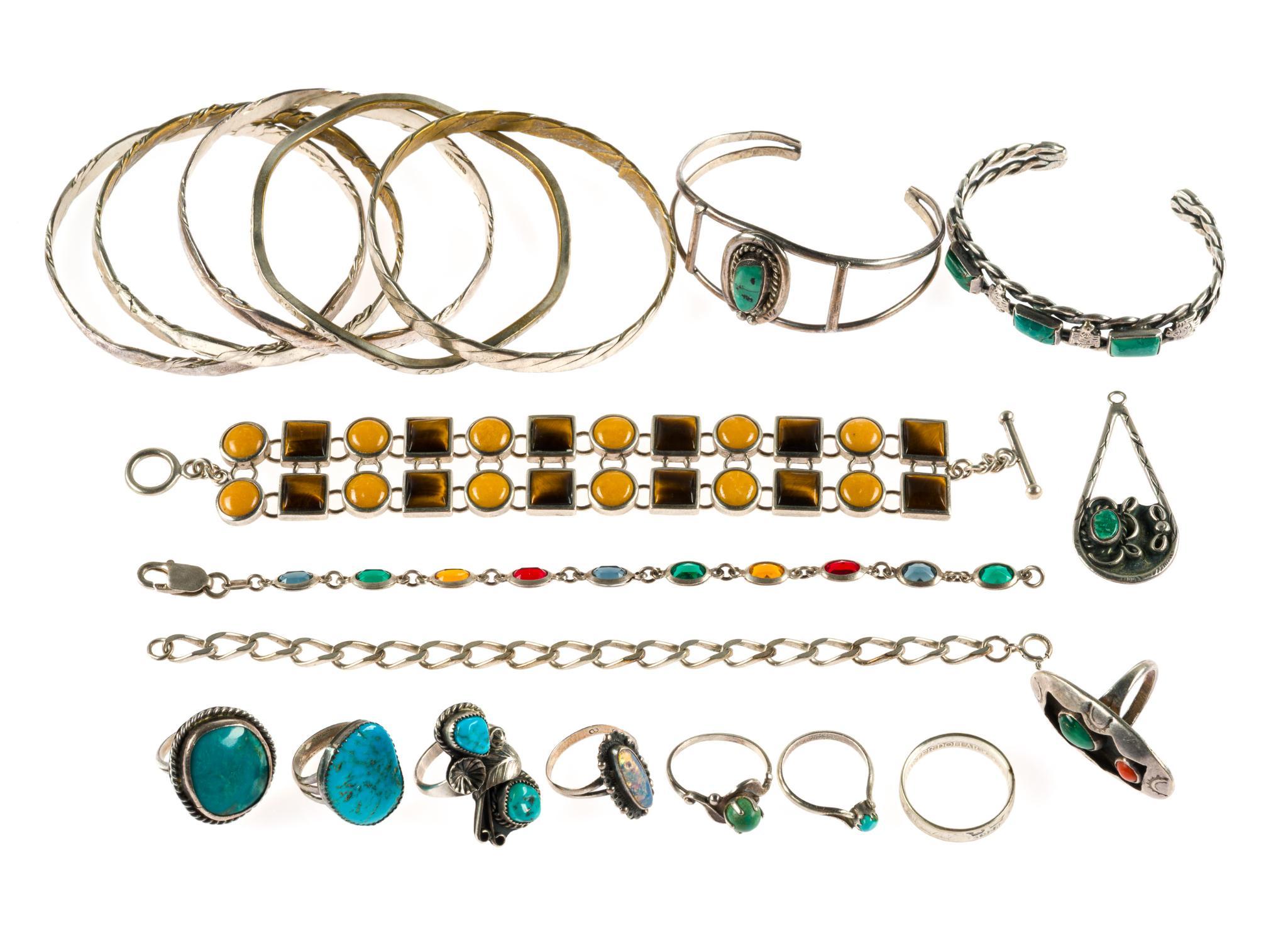 Sterling Silver Bracelets and Rings