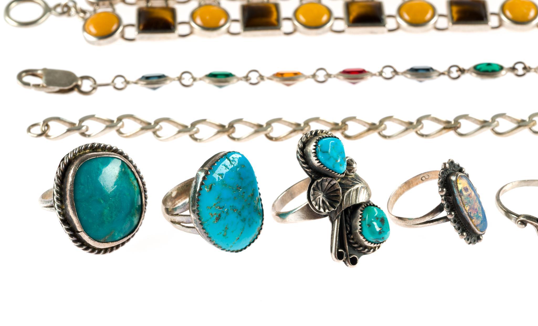 Sterling Silver Bracelets and Rings