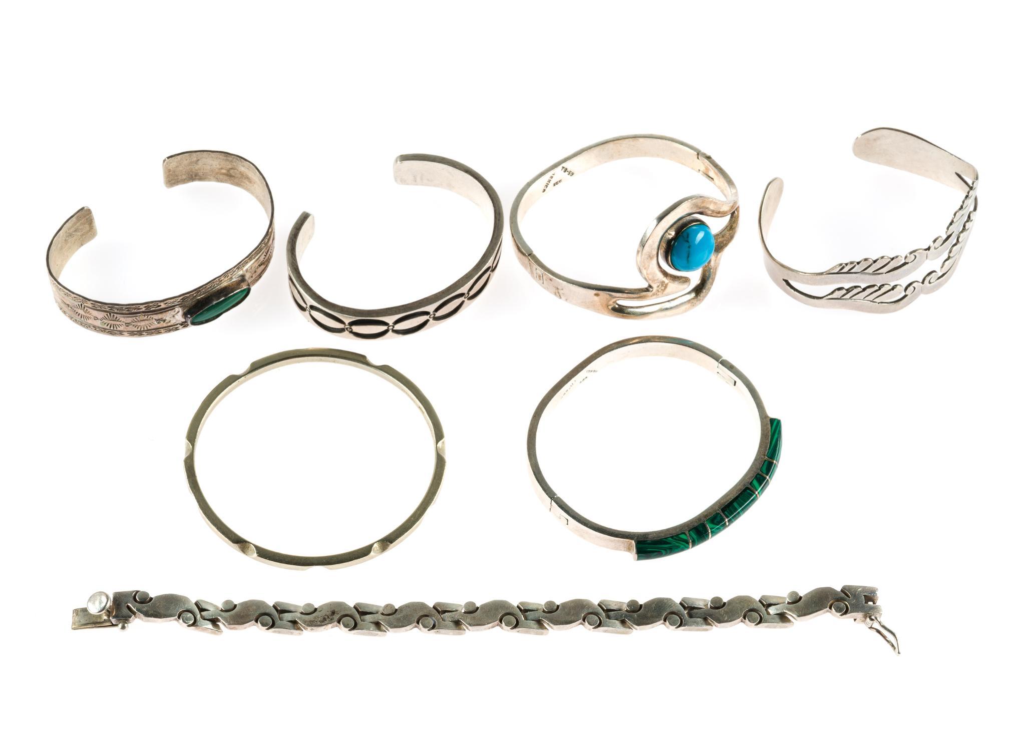 6 Sterling Silver Bracelets