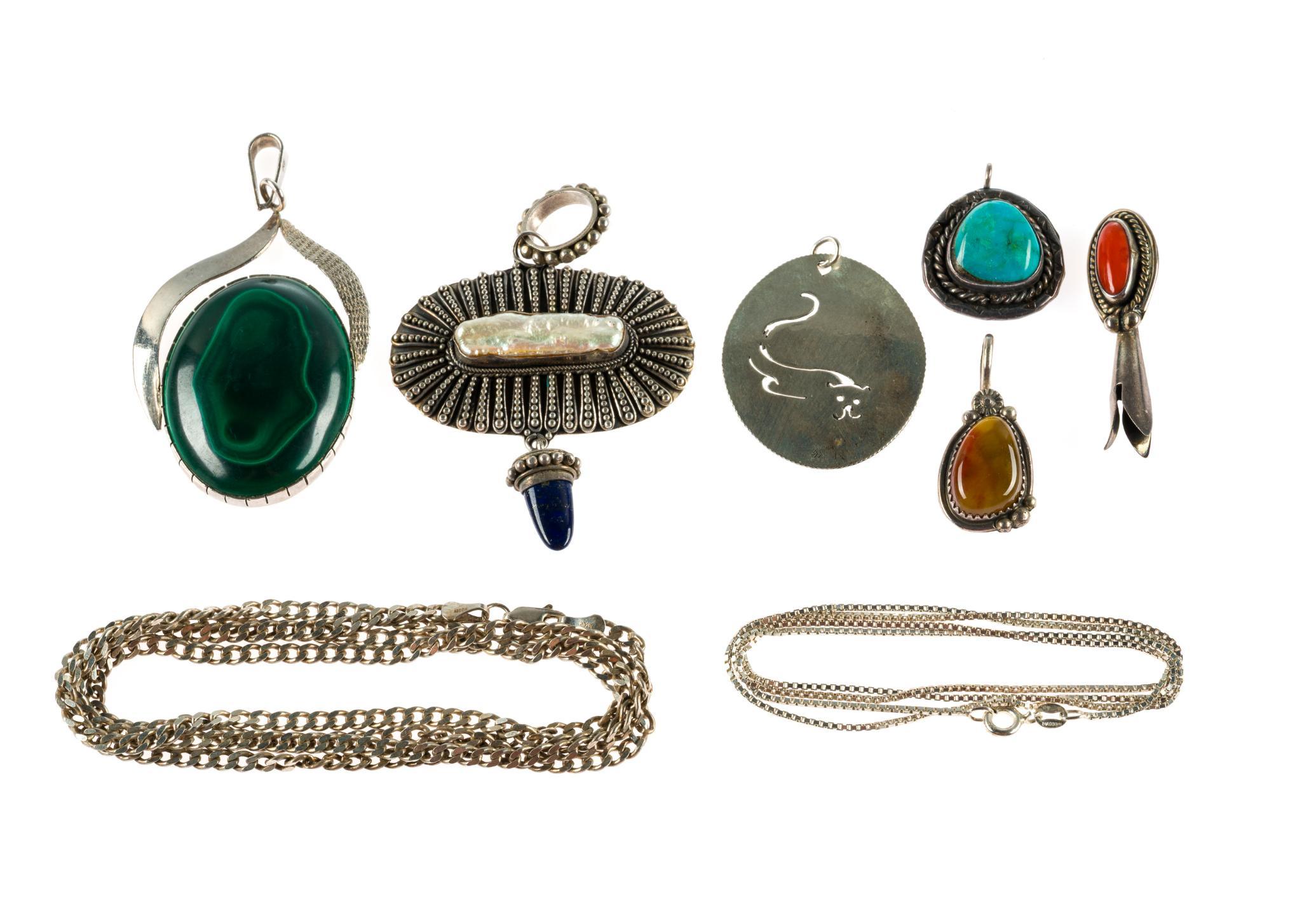 Sterling Silver Chains and Pendants