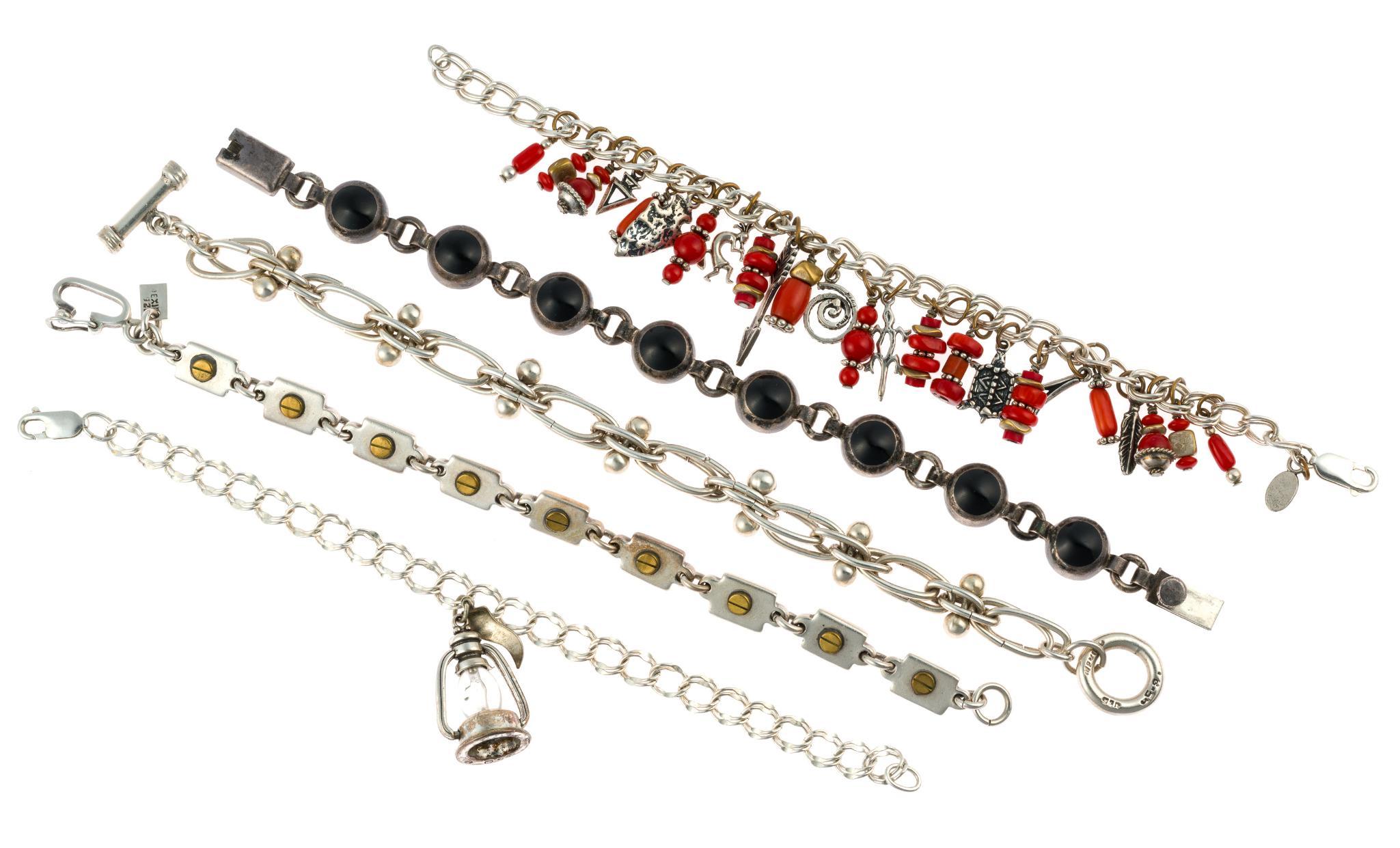 5 Sterling Silver Bracelets