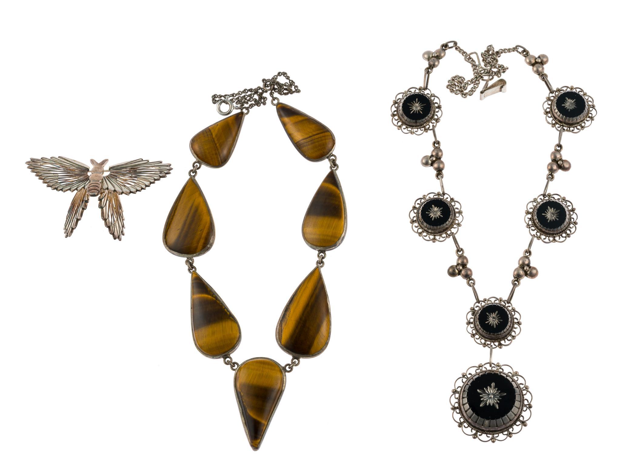 Sterling Silver Necklaces and Brooch