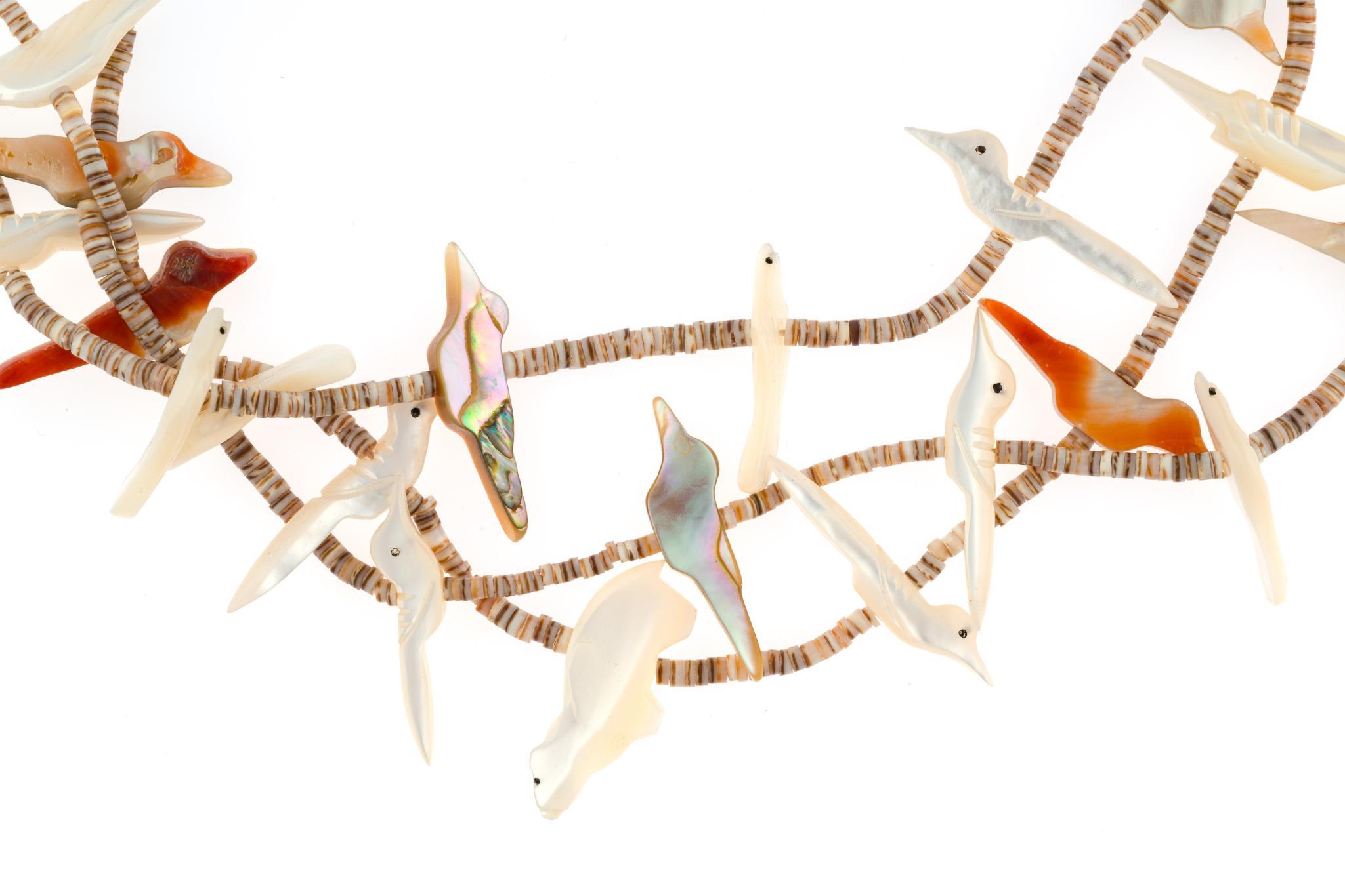 Santo Domingo Native American Bird Fetish Necklace