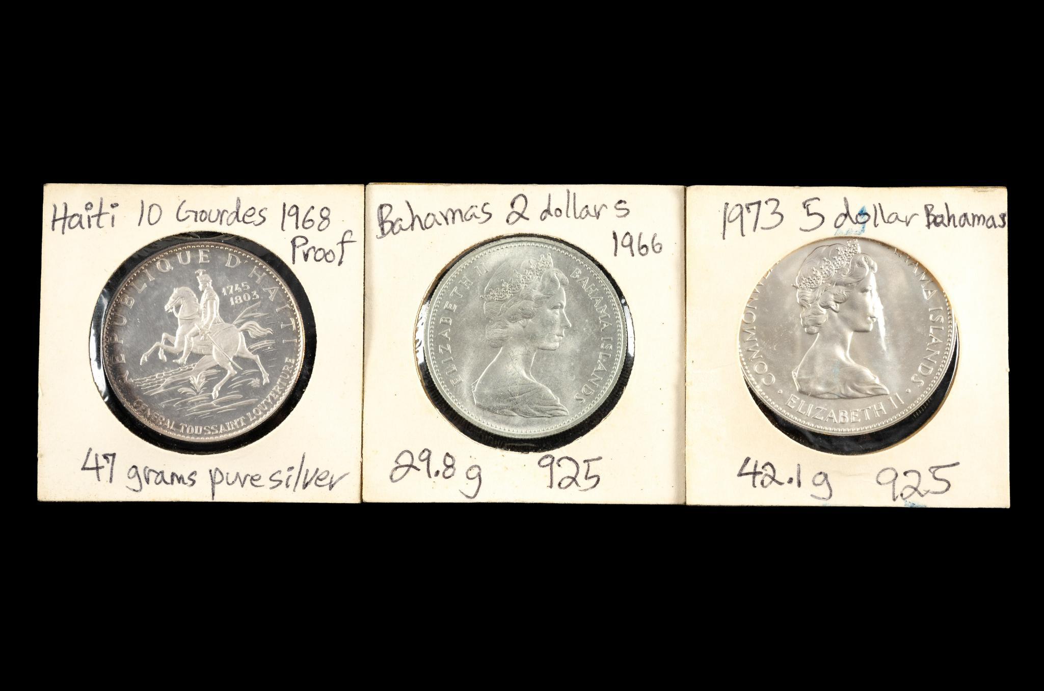Silver Coins Bahamas Haiti