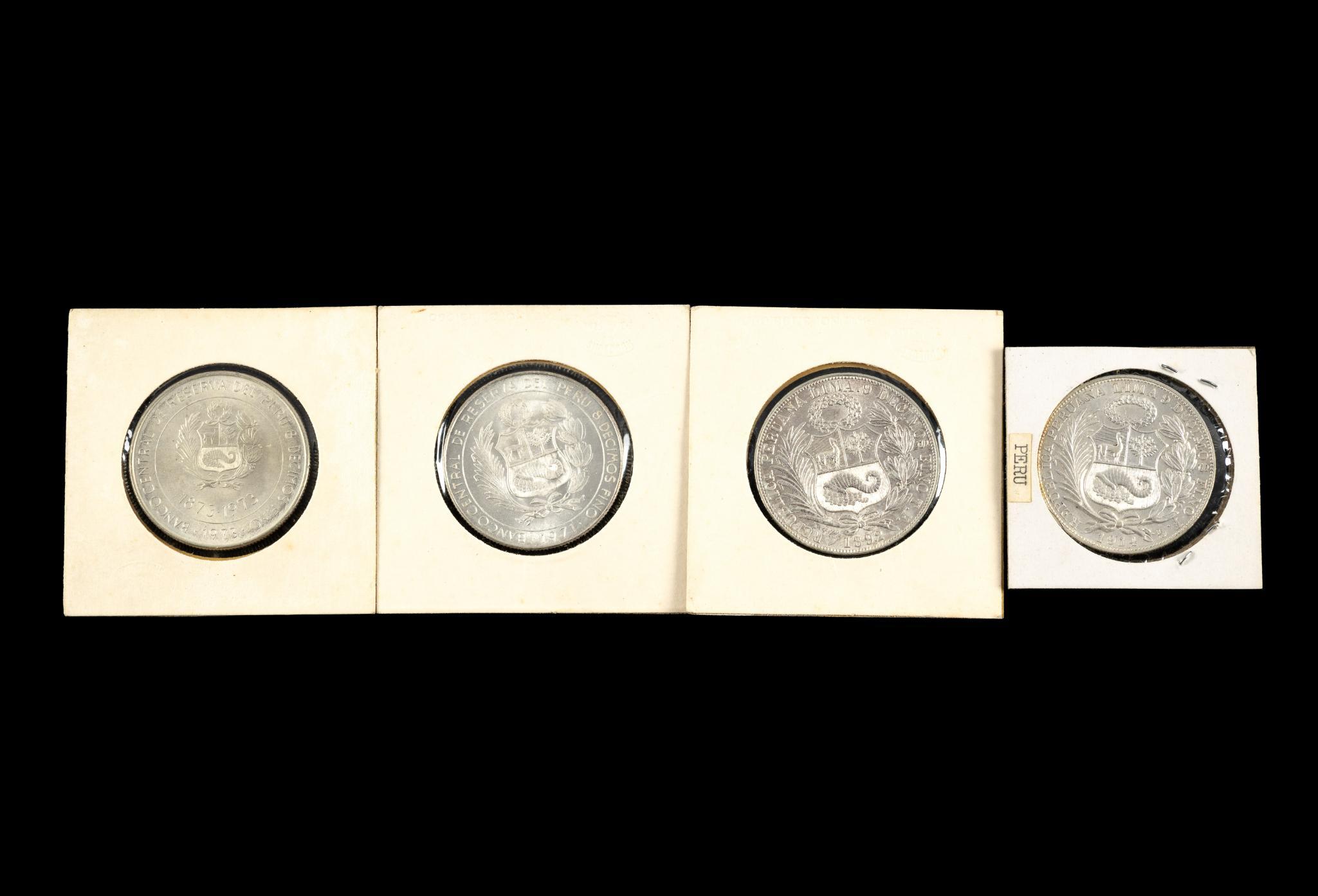 Four Silver Coins Peru