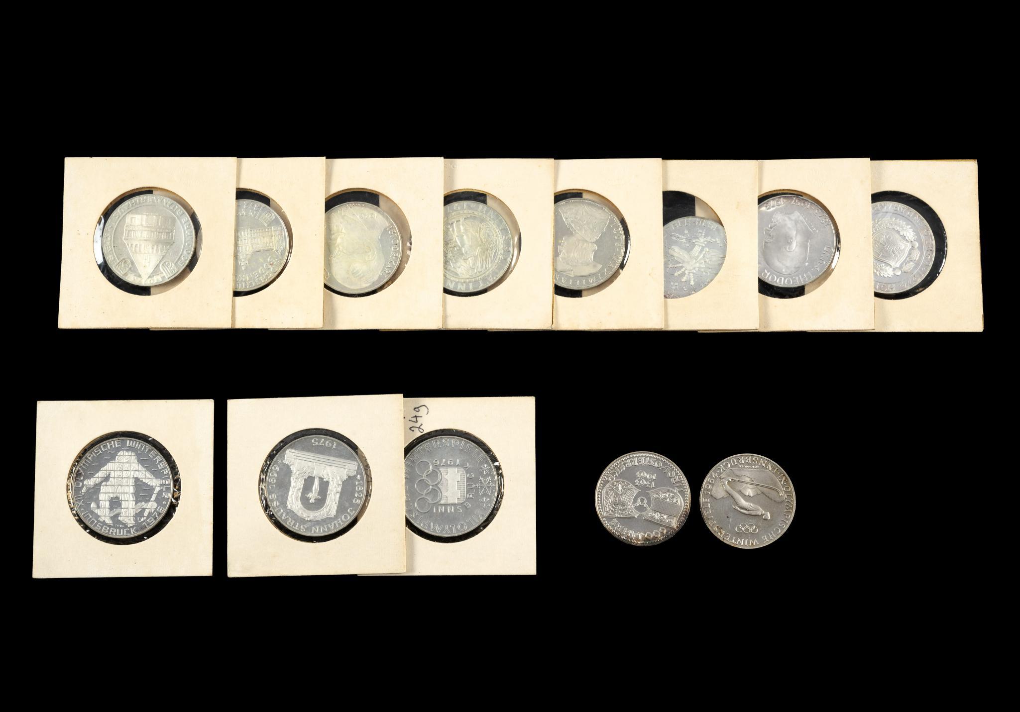Fourteen Silver Austria Coins