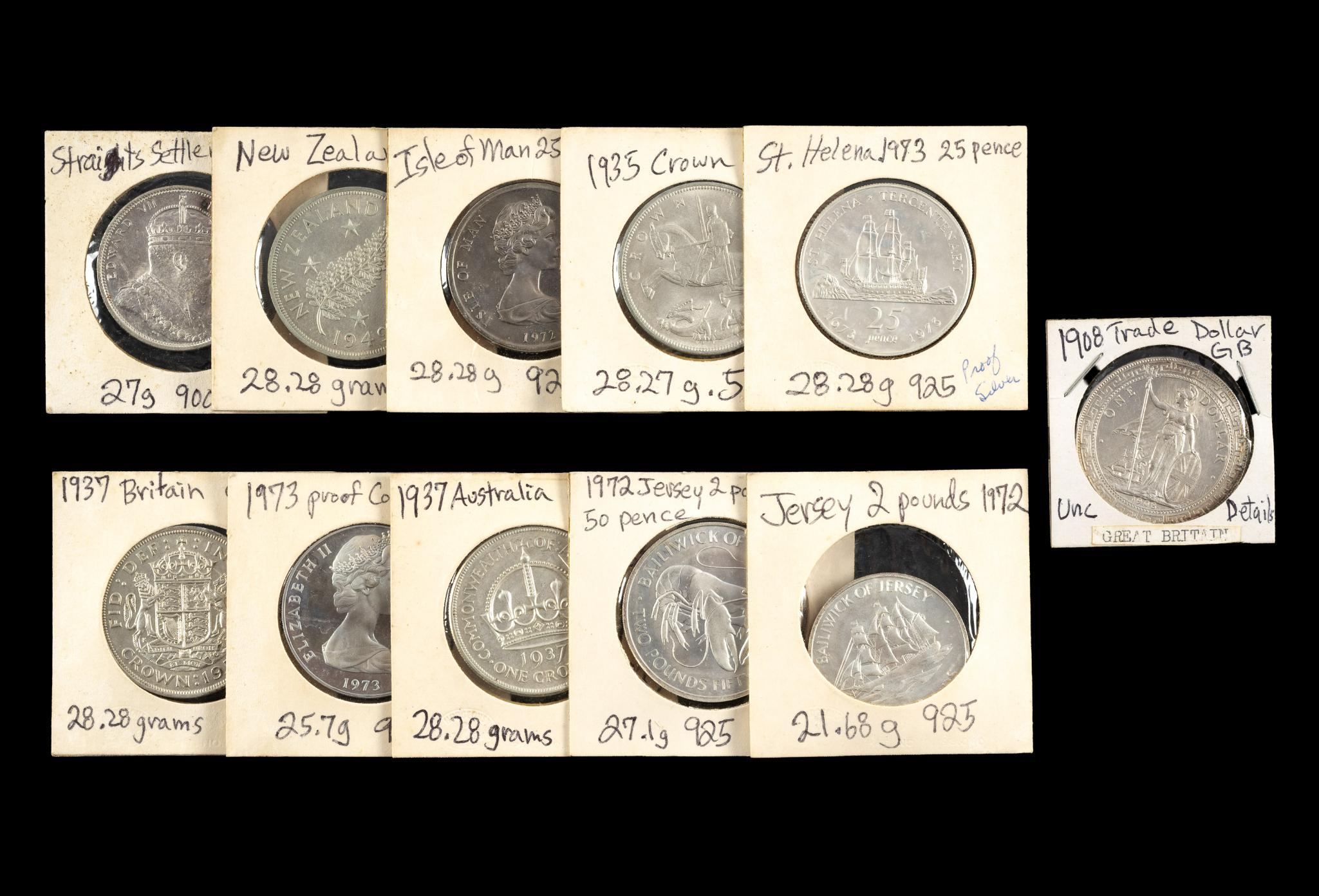 Eleven Uncirculated Silver Coins Britain And Colonies