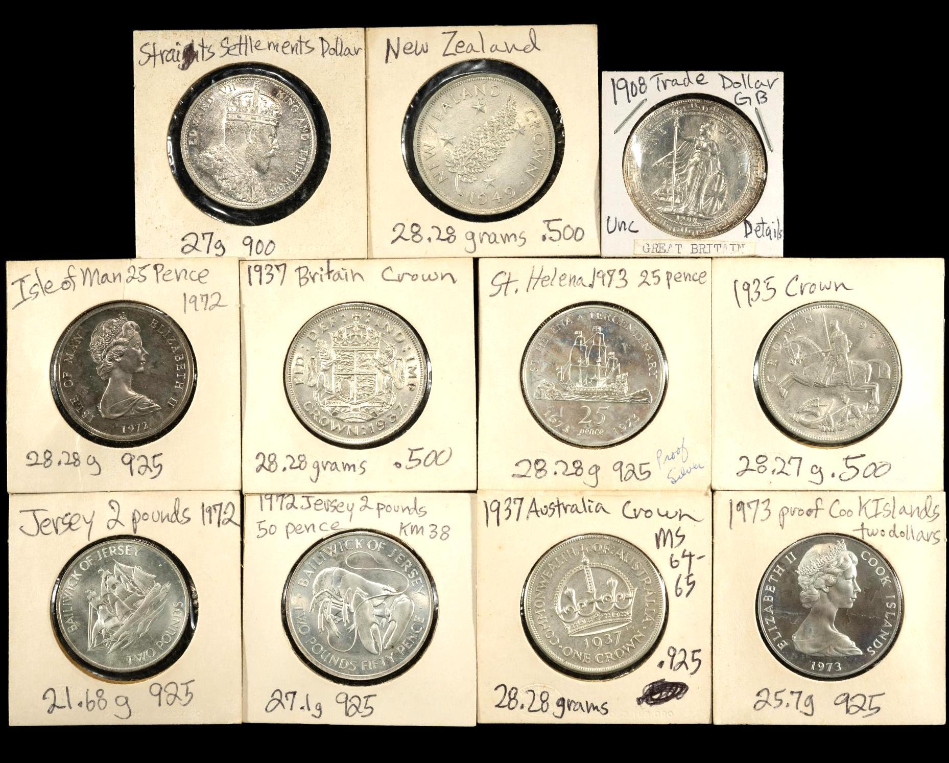 Eleven Uncirculated Silver Coins Britain And Colonies