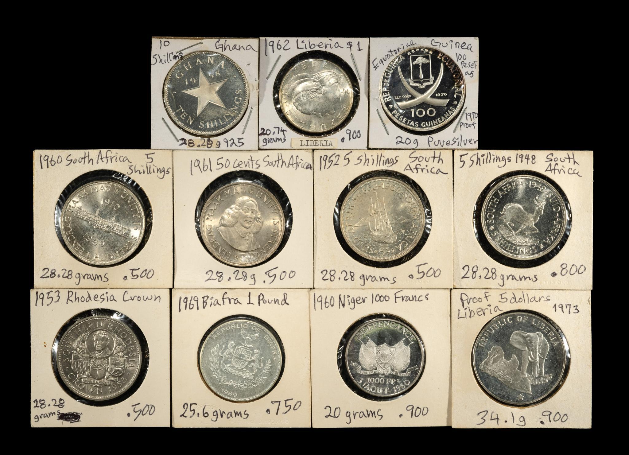 Uncirculated And Proof Silver Coins Of Africa