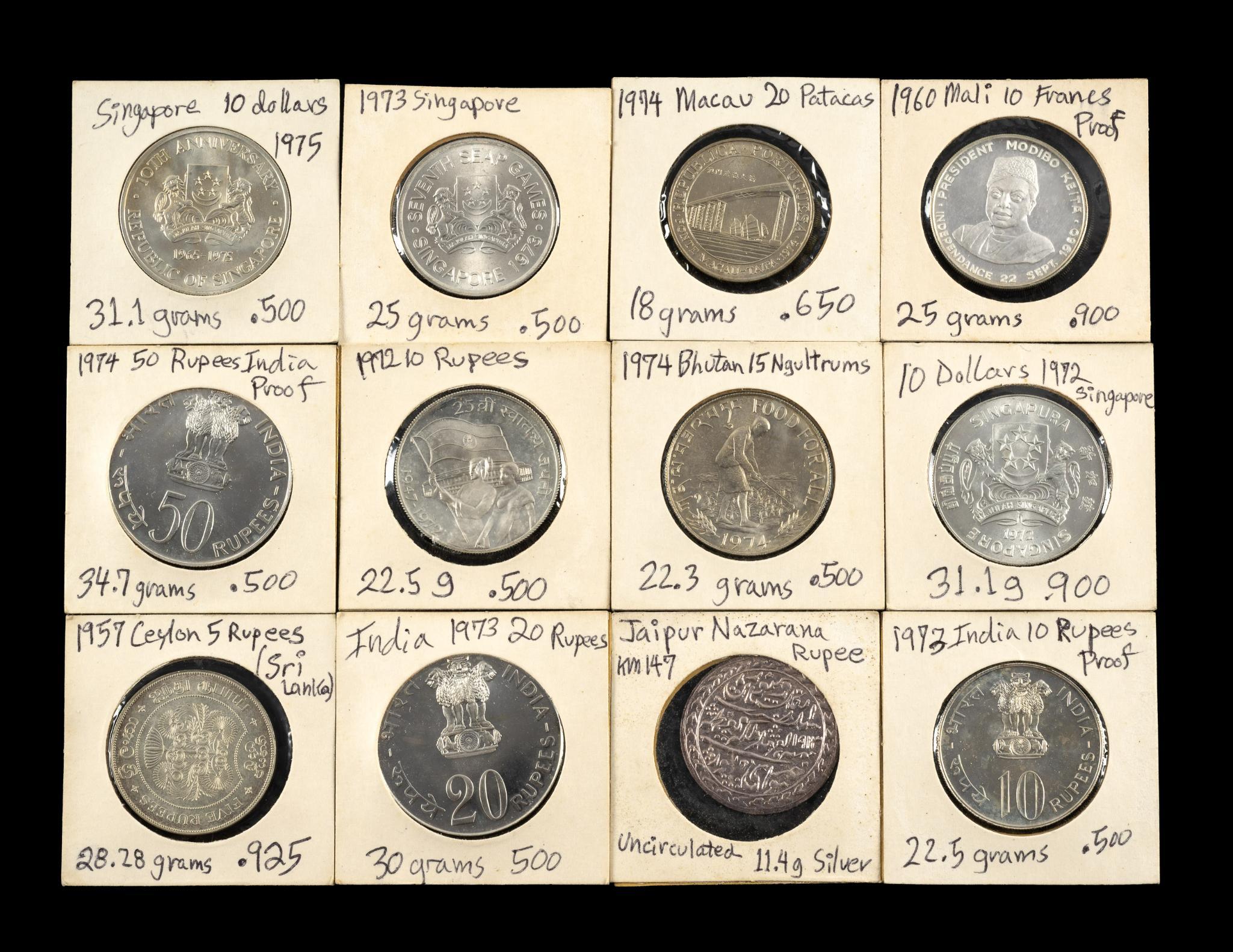 Uncirculated And Proof Silver Asian Coins