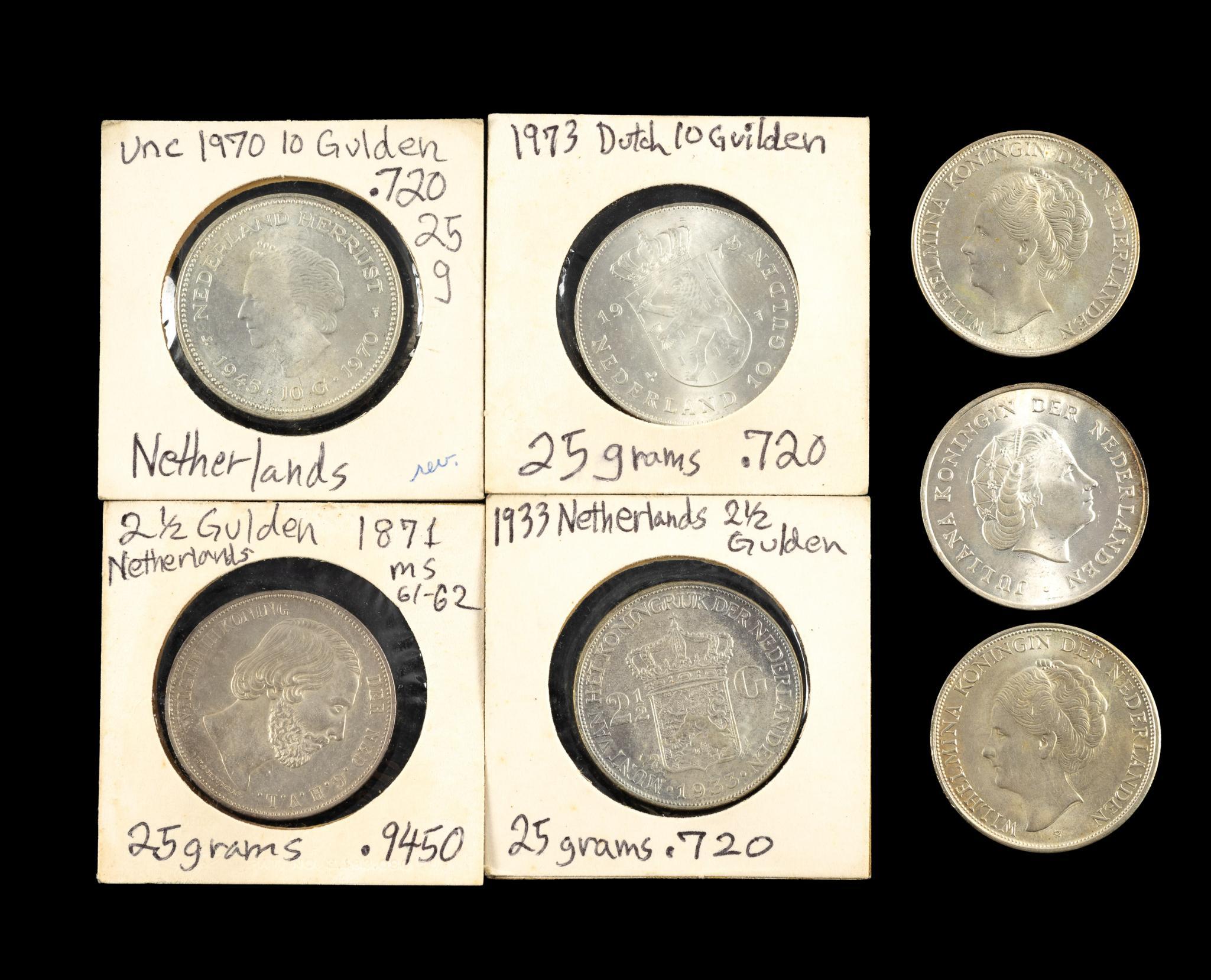 Silver Uncirculated Netherlands Coins