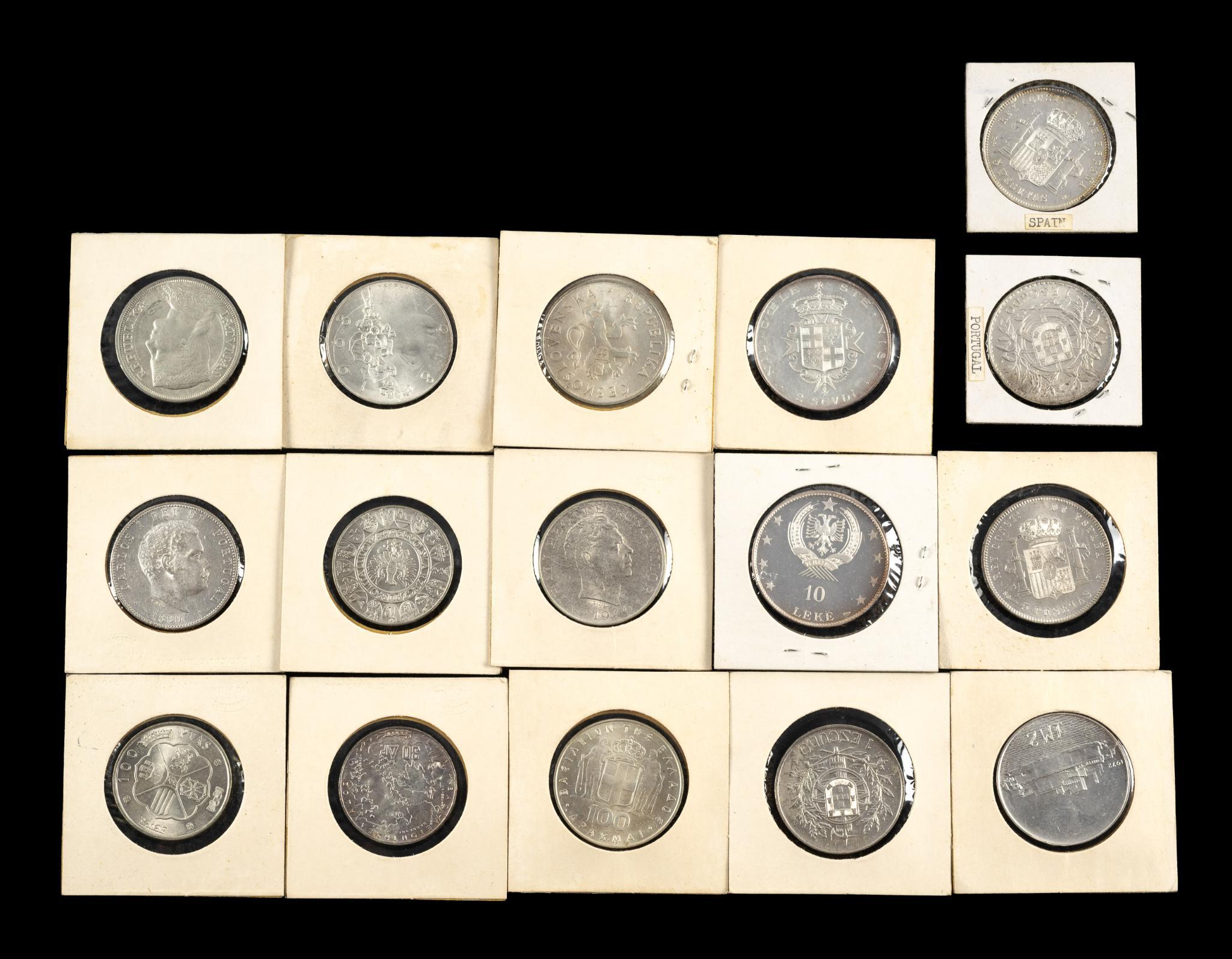 Sixteen Uncirculated Silver European Coins