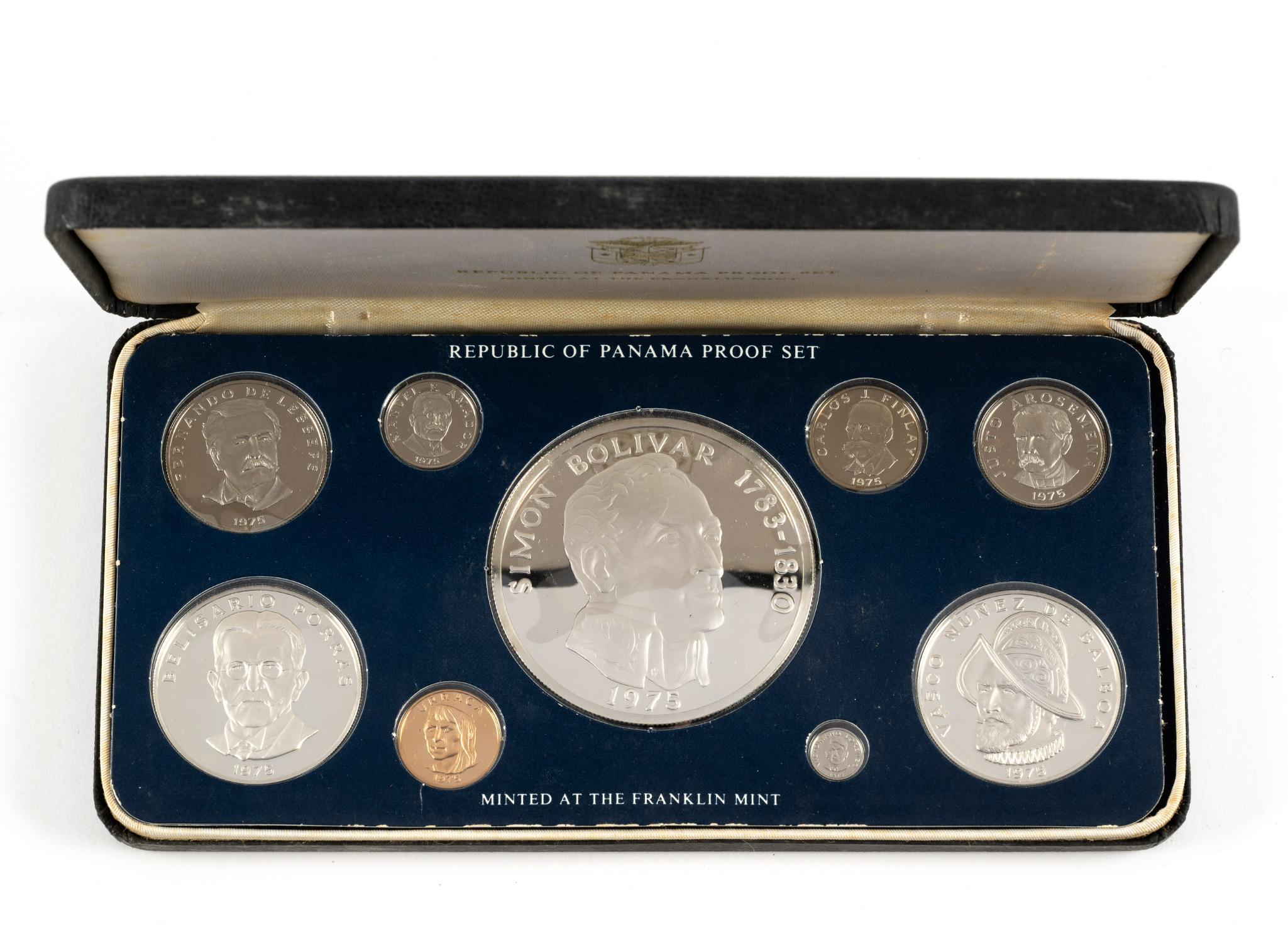 1975 Republic Of Panama Silver Proof Set
