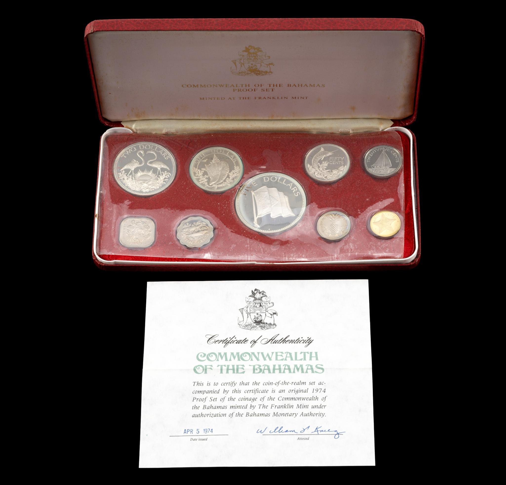 1974 Bahamas And 1974 Jamaica Silver Proof Sets
