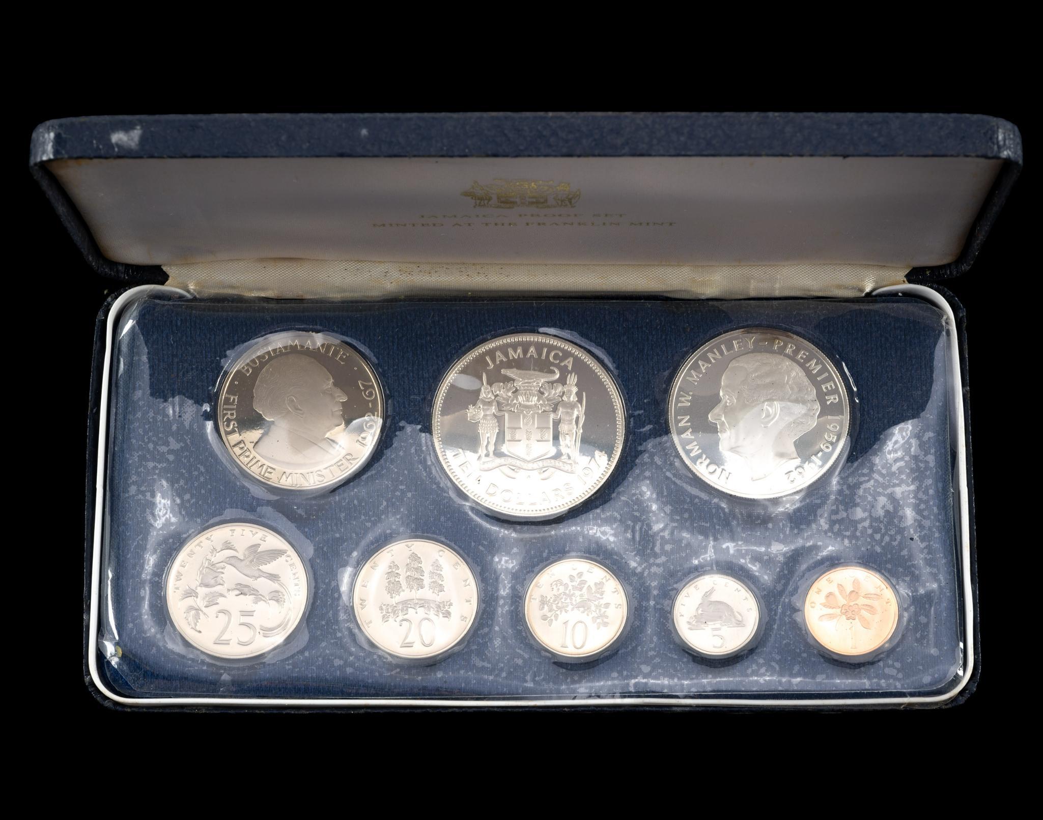 1974 Bahamas And 1974 Jamaica Silver Proof Sets