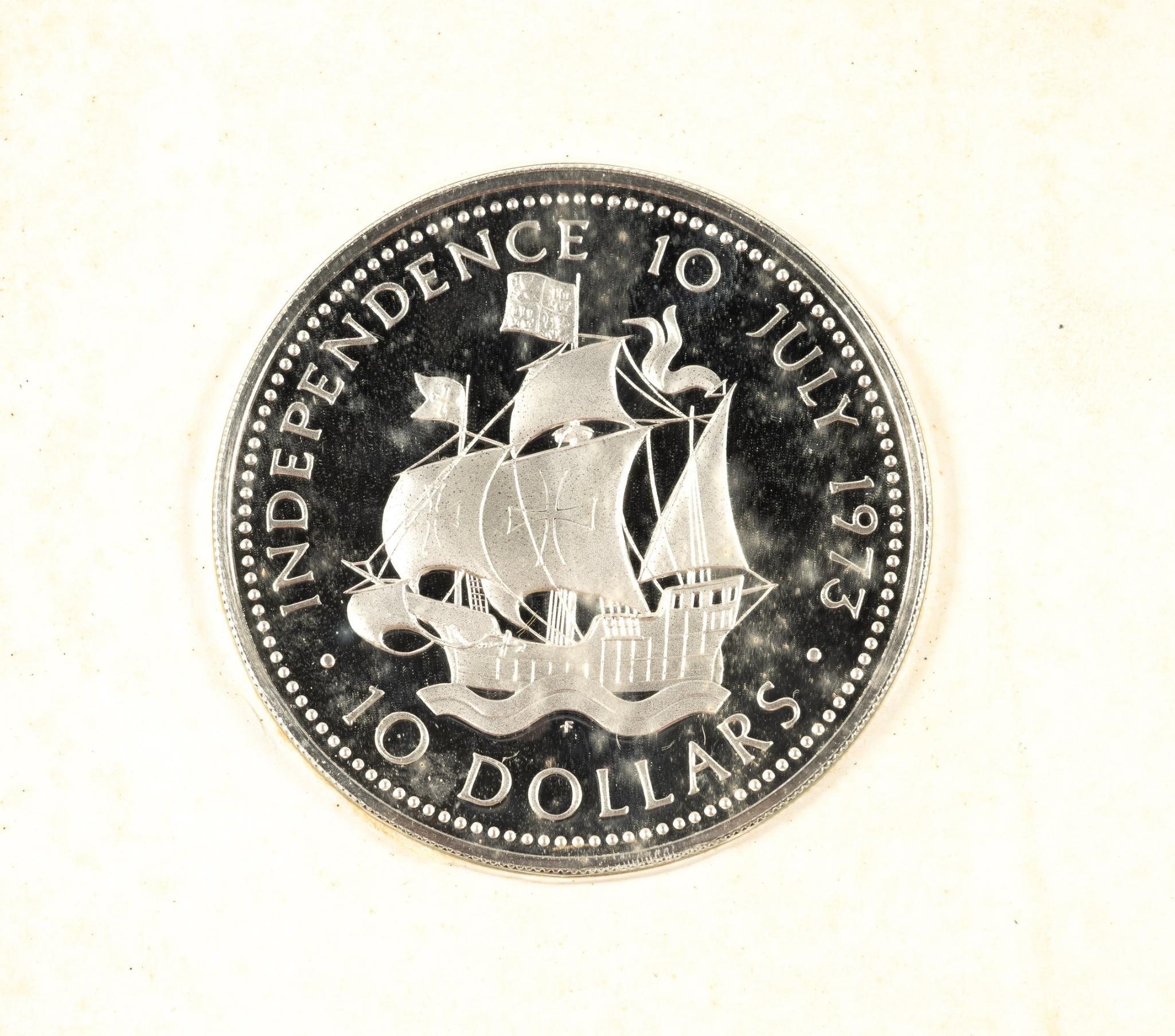 Ten Dollar Bahamas And Jamaica Sterling Silver Coins