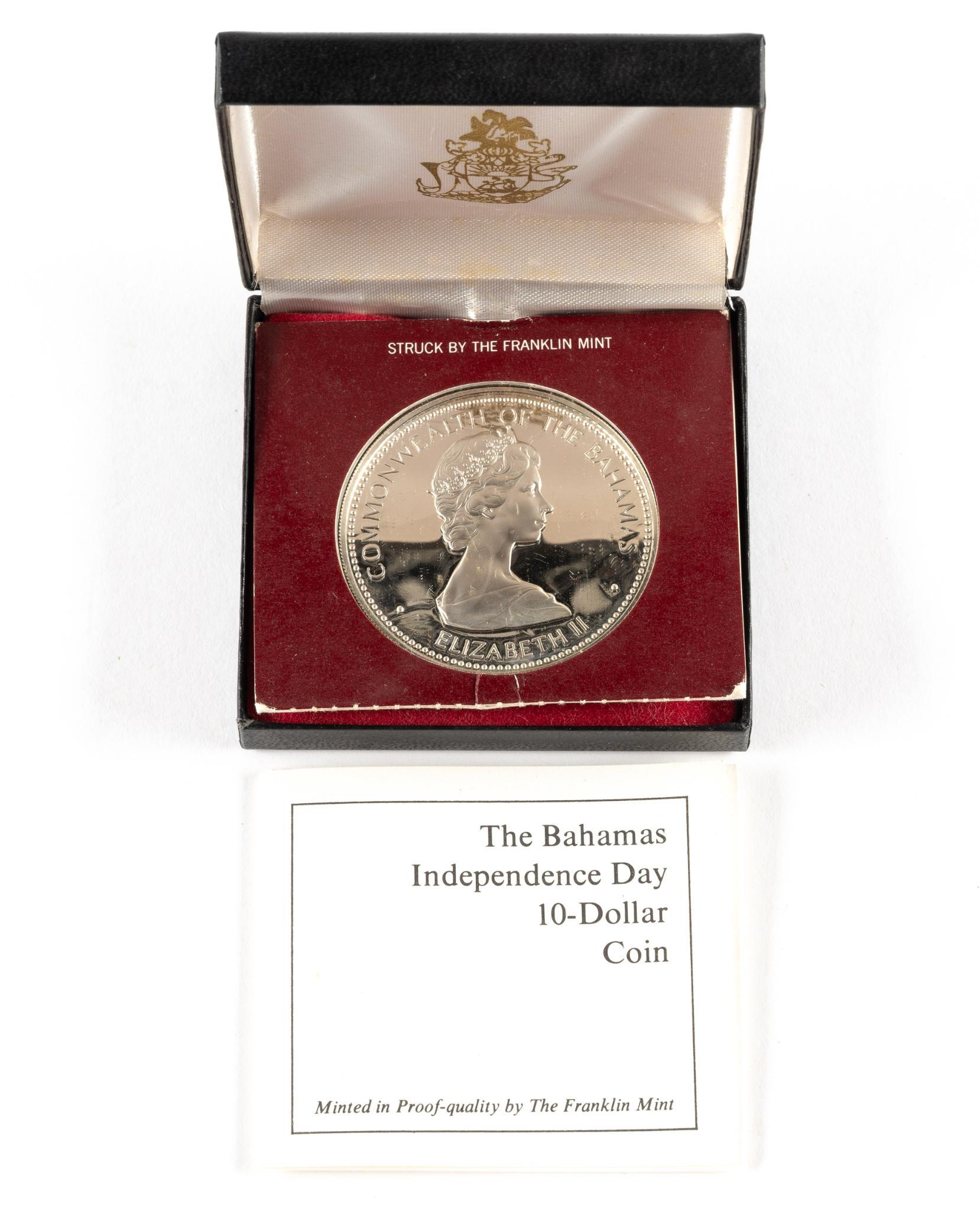 Two Bahamas Ten Dollar Sterling Silver Coins