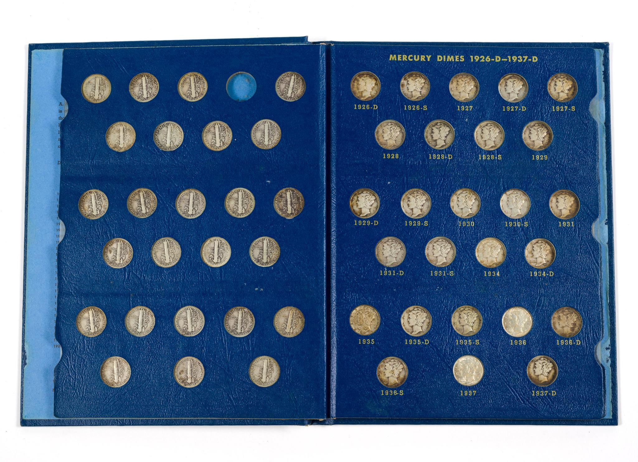 Mercury And Roosevelt Dime Books All Coins Silver