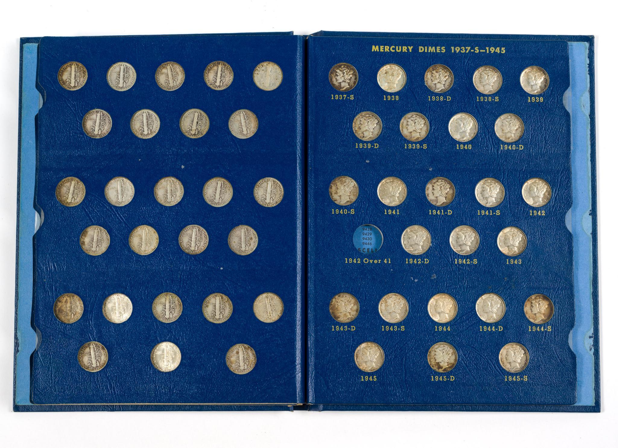 Mercury And Roosevelt Dime Books All Coins Silver